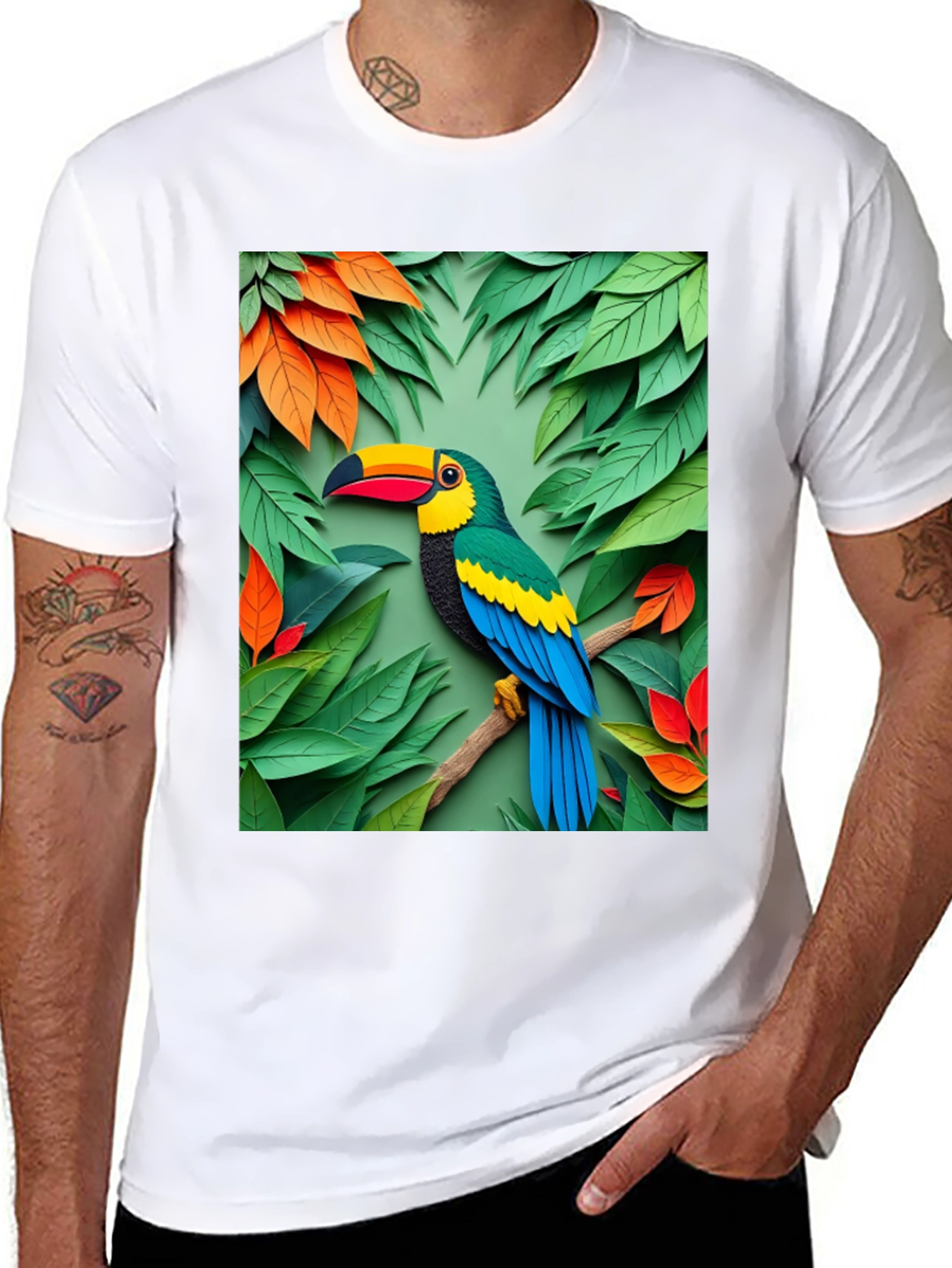 Toucan Graphic Tee - Tropical Bird T-Shirt