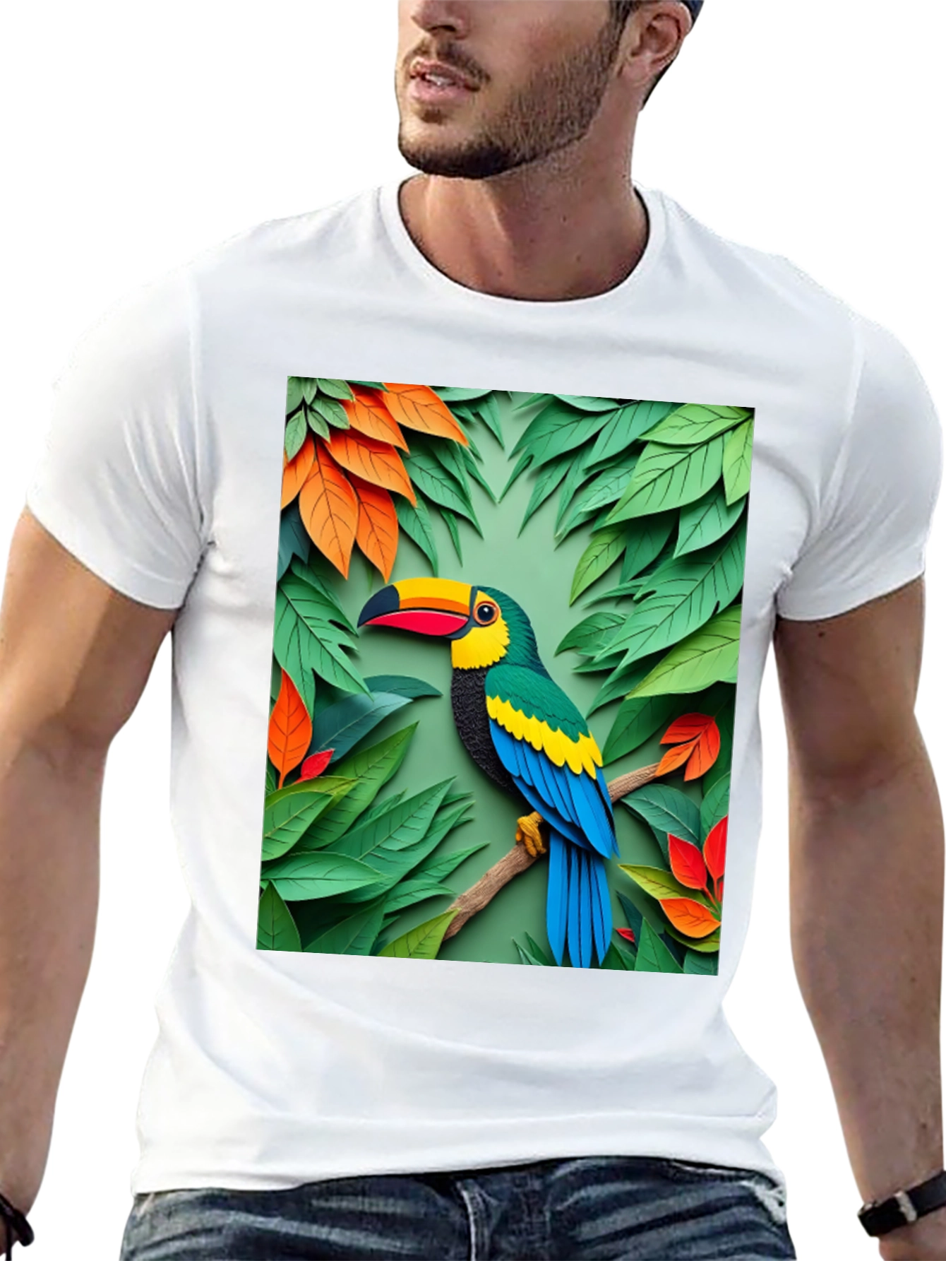Toucan Graphic Tee - Tropical Bird T-Shirt