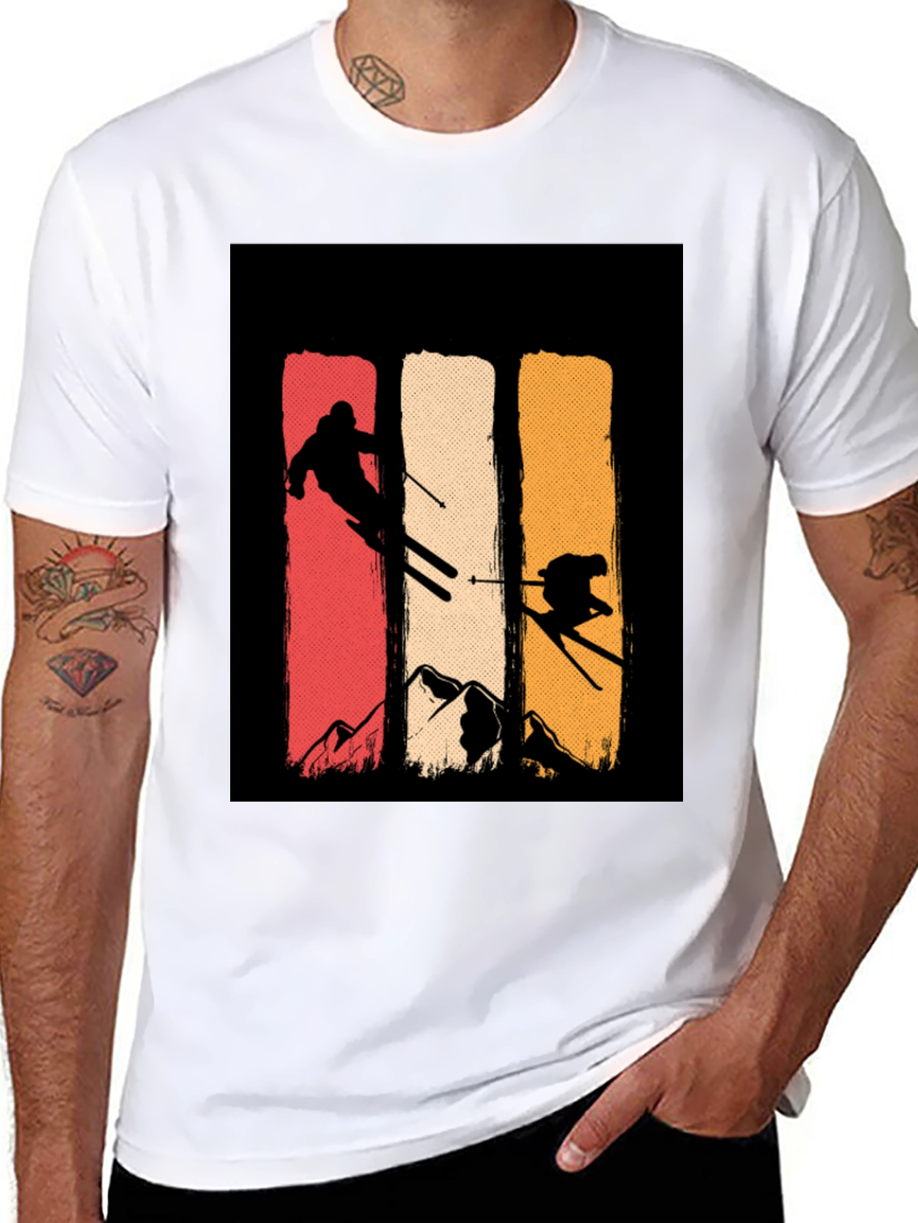 Retro Ski T-Shirt - Mountain Adventure Tee