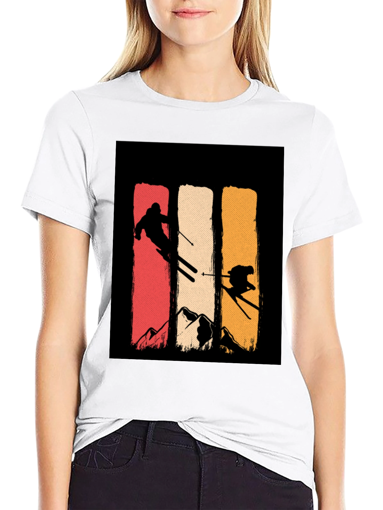 Retro Ski T-Shirt - Mountain Adventure Tee