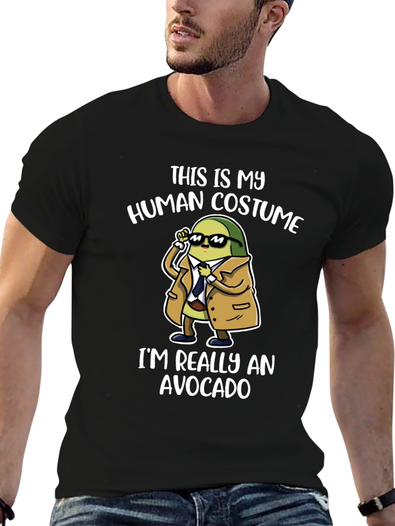 Avocado Human Costume Graphic T-Shirt