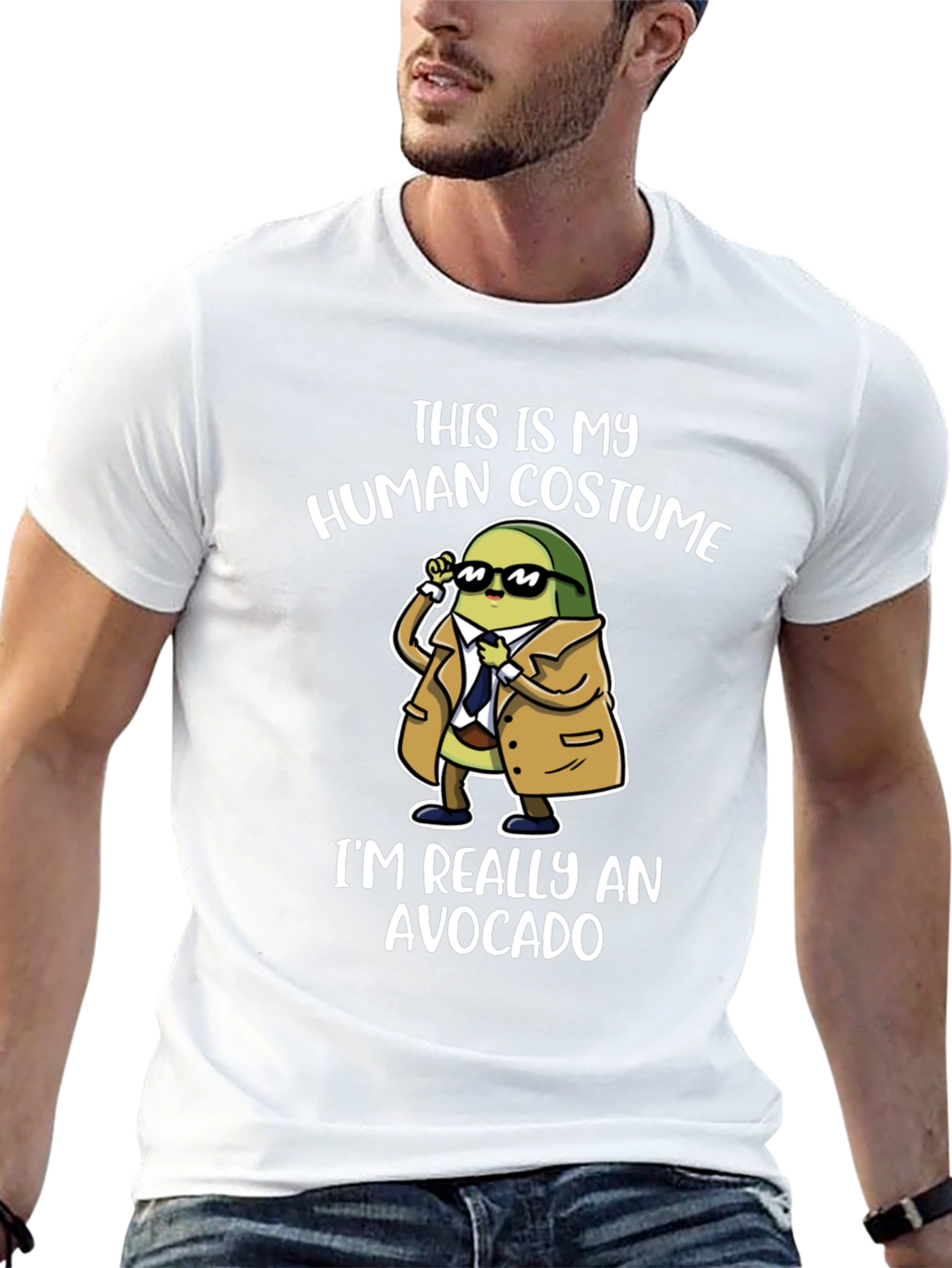 Avocado Human Costume Graphic T-Shirt