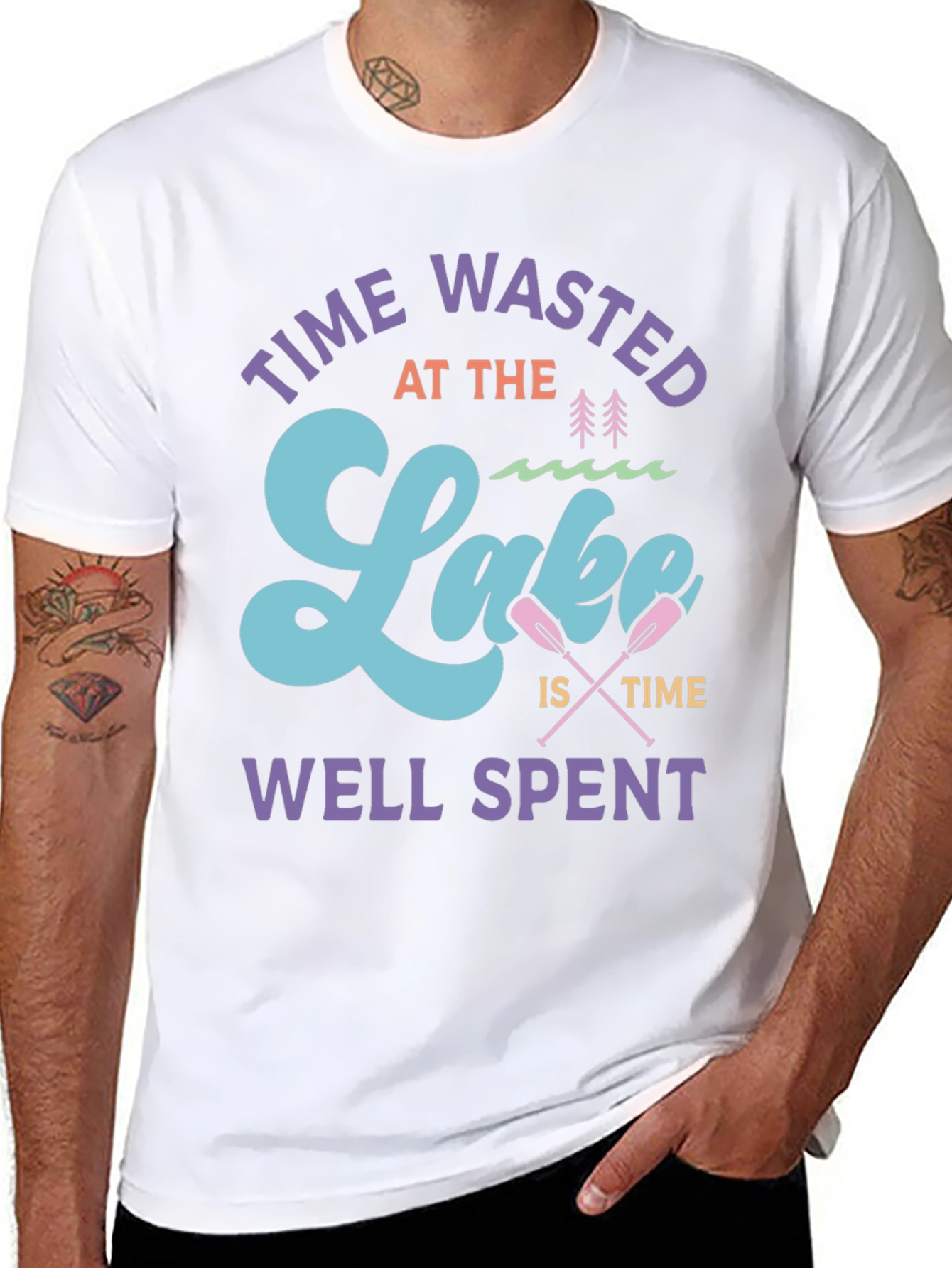 Time Wasted at the Lake Graphic T-Shirt