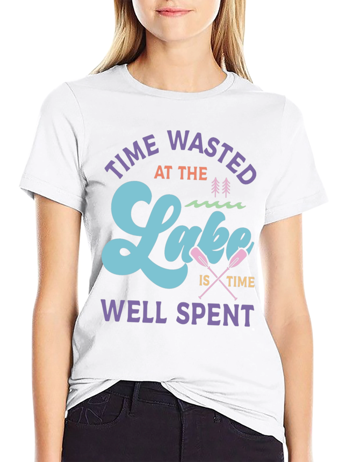 Time Wasted at the Lake Graphic T-Shirt