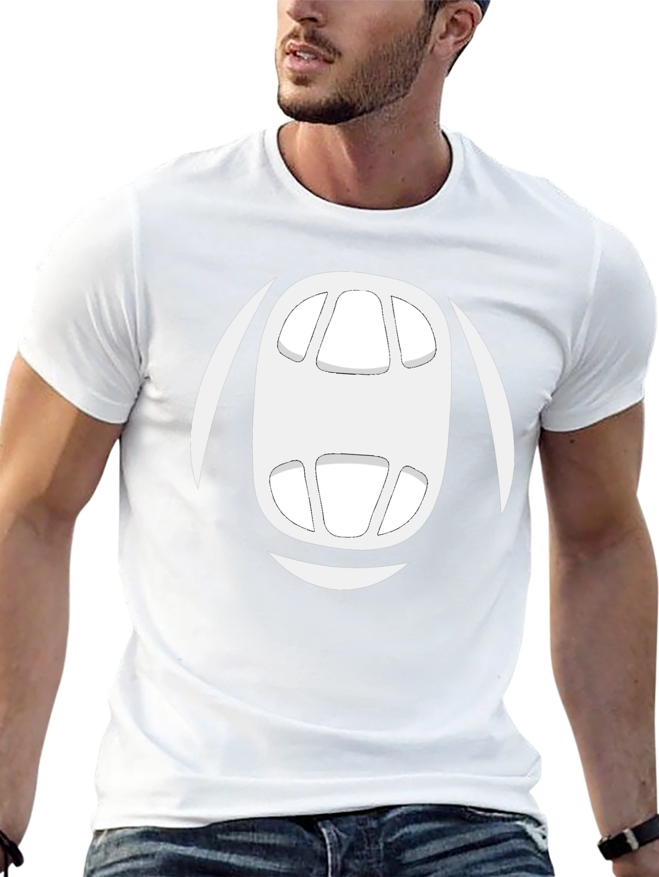 Abstract Face Graphic Tee - Mens Black T-Shirt