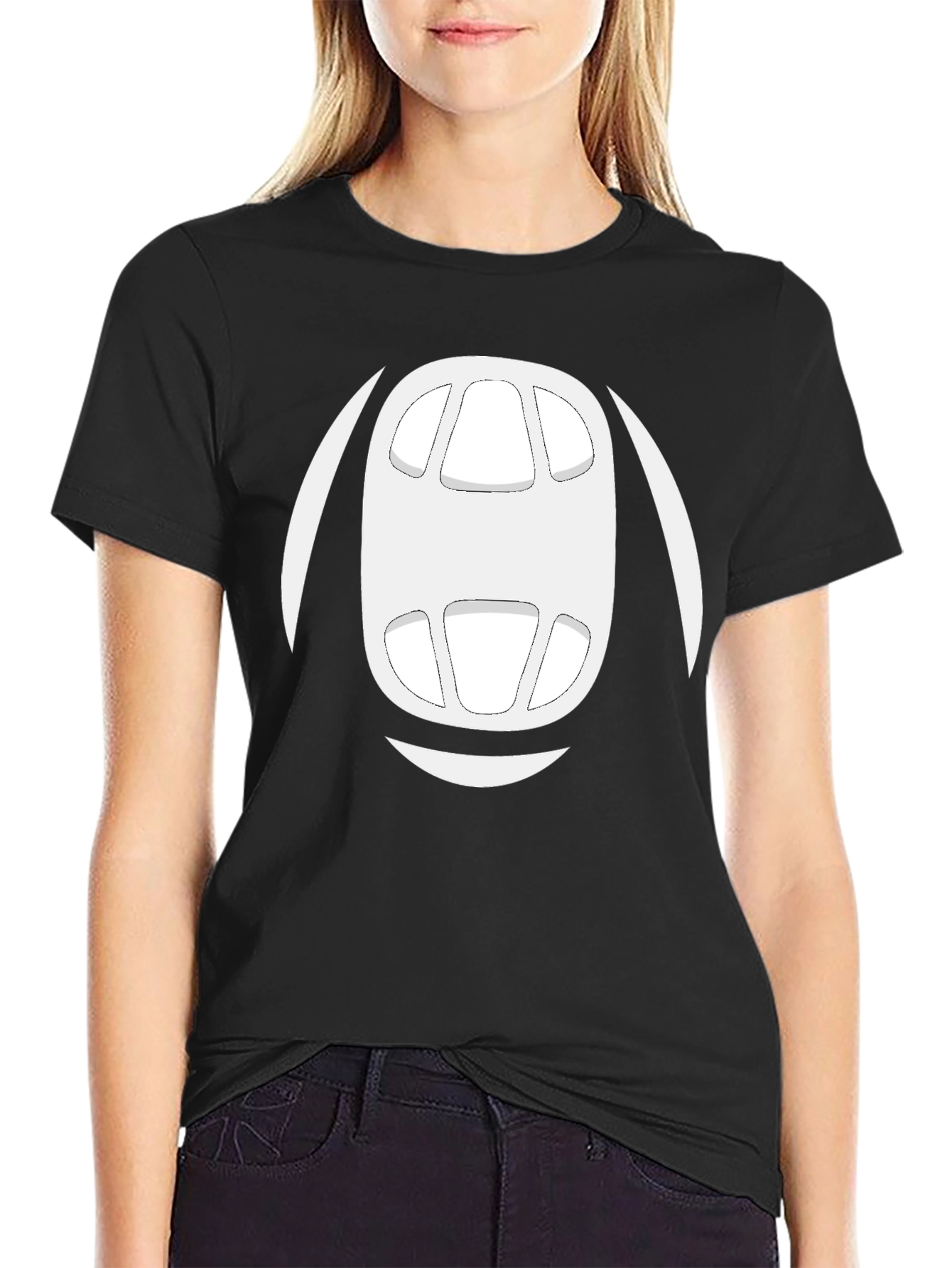 Abstract Face Graphic Tee - Mens Black T-Shirt