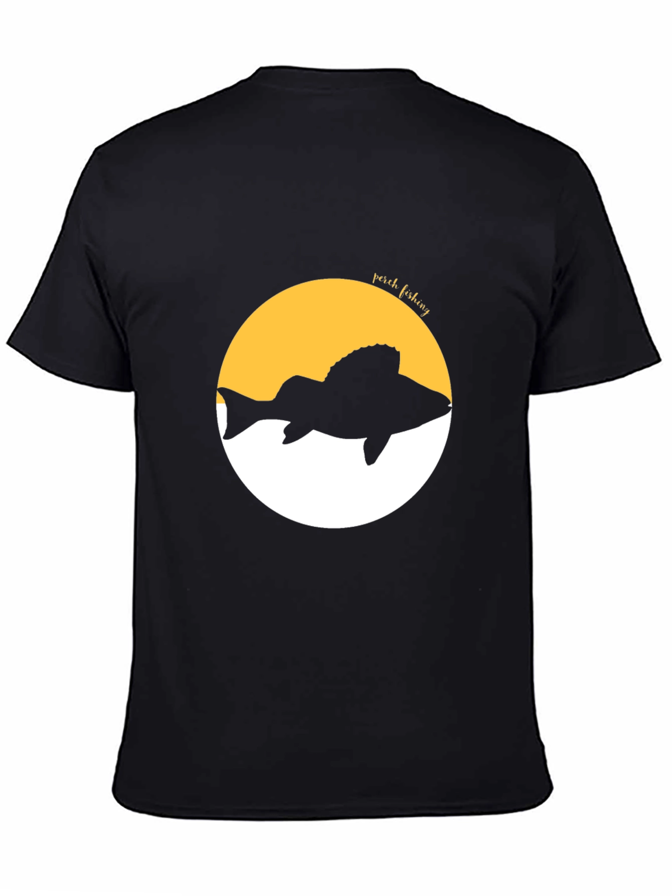 Perch Fishing Graphic Tee - Black