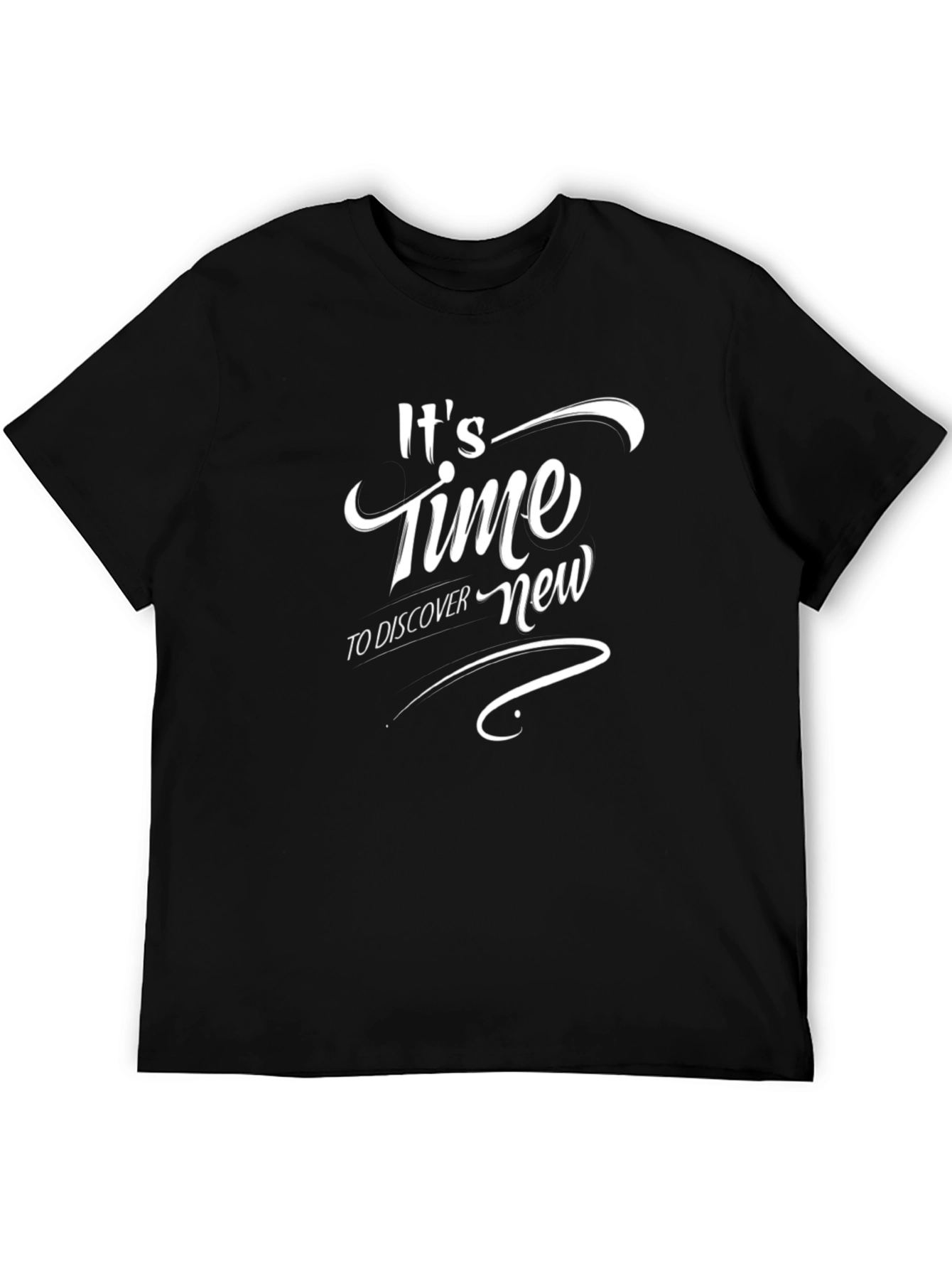 Its Time to Discover New Black T-Shirt