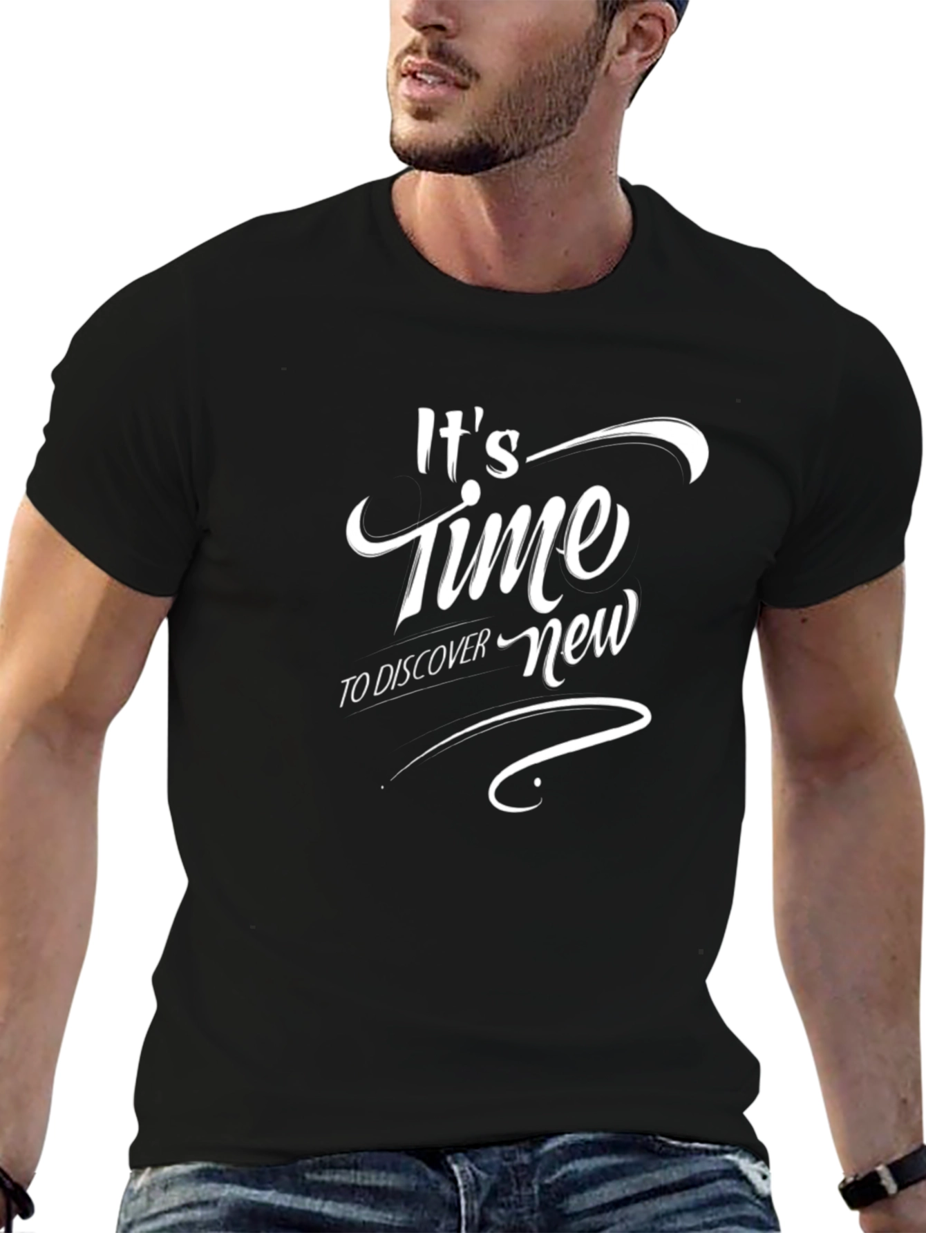 Its Time to Discover New Black T-Shirt