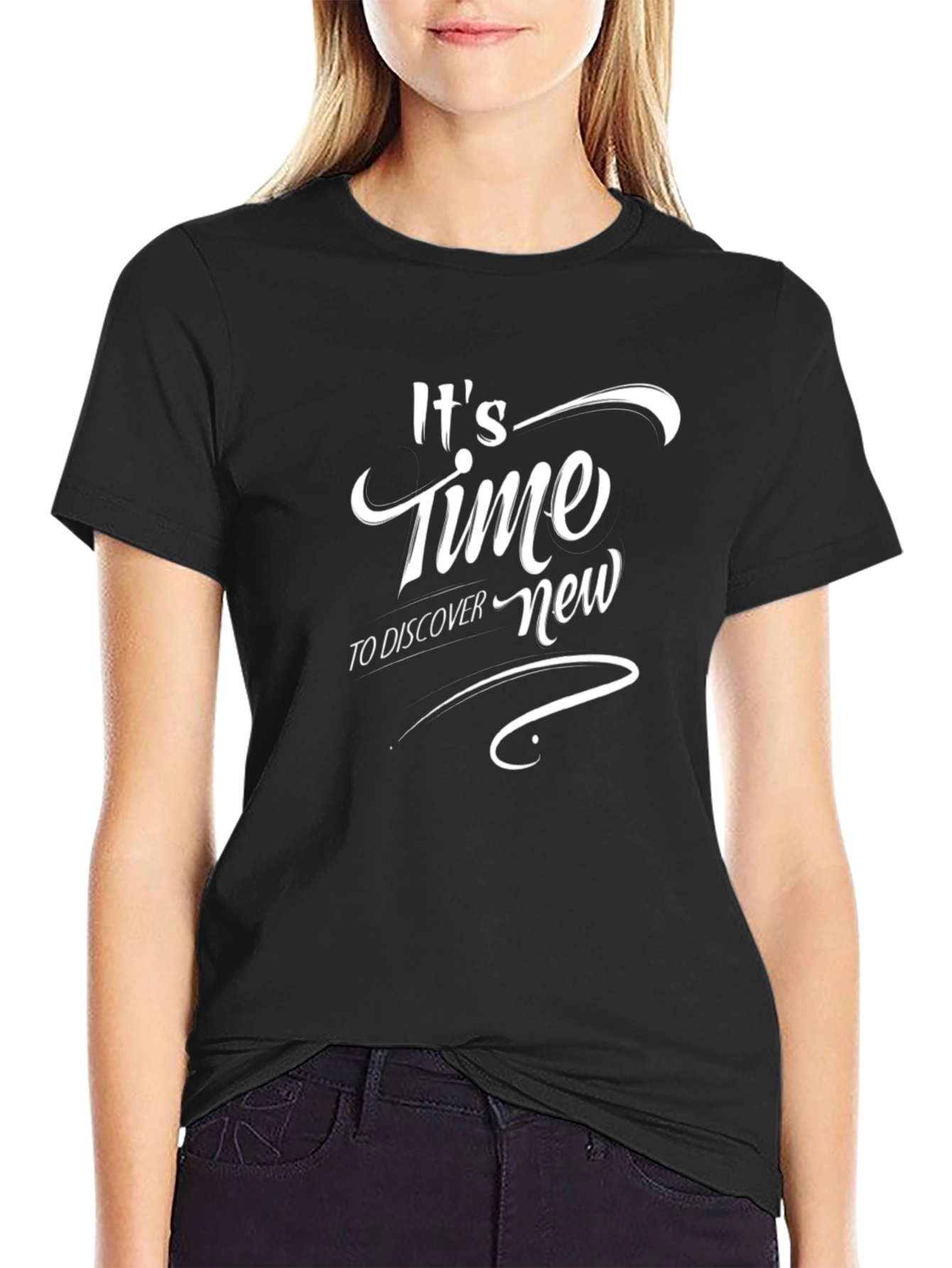 Its Time to Discover New Black T-Shirt