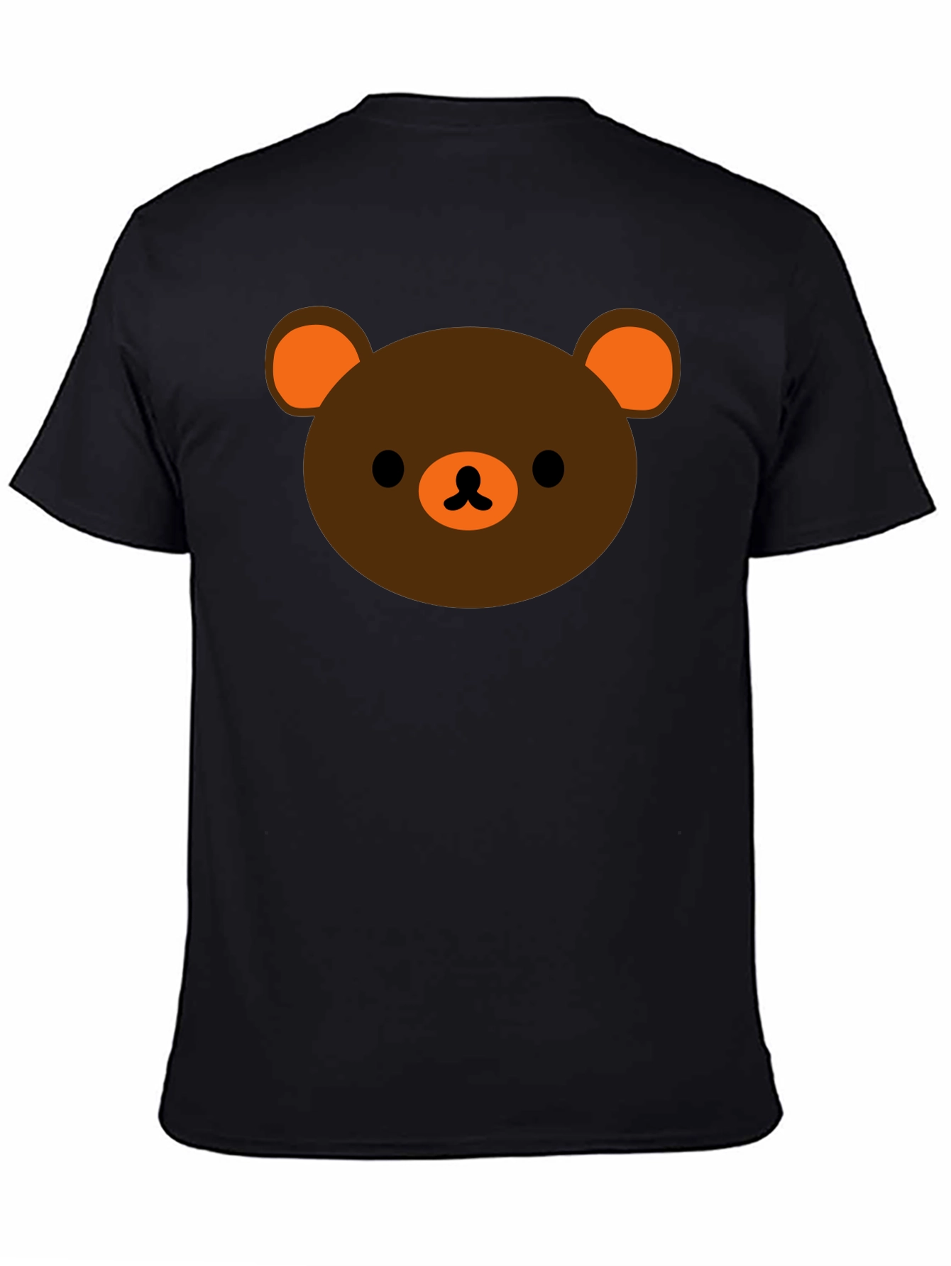 Cute Bear Graphic Black T-Shirt