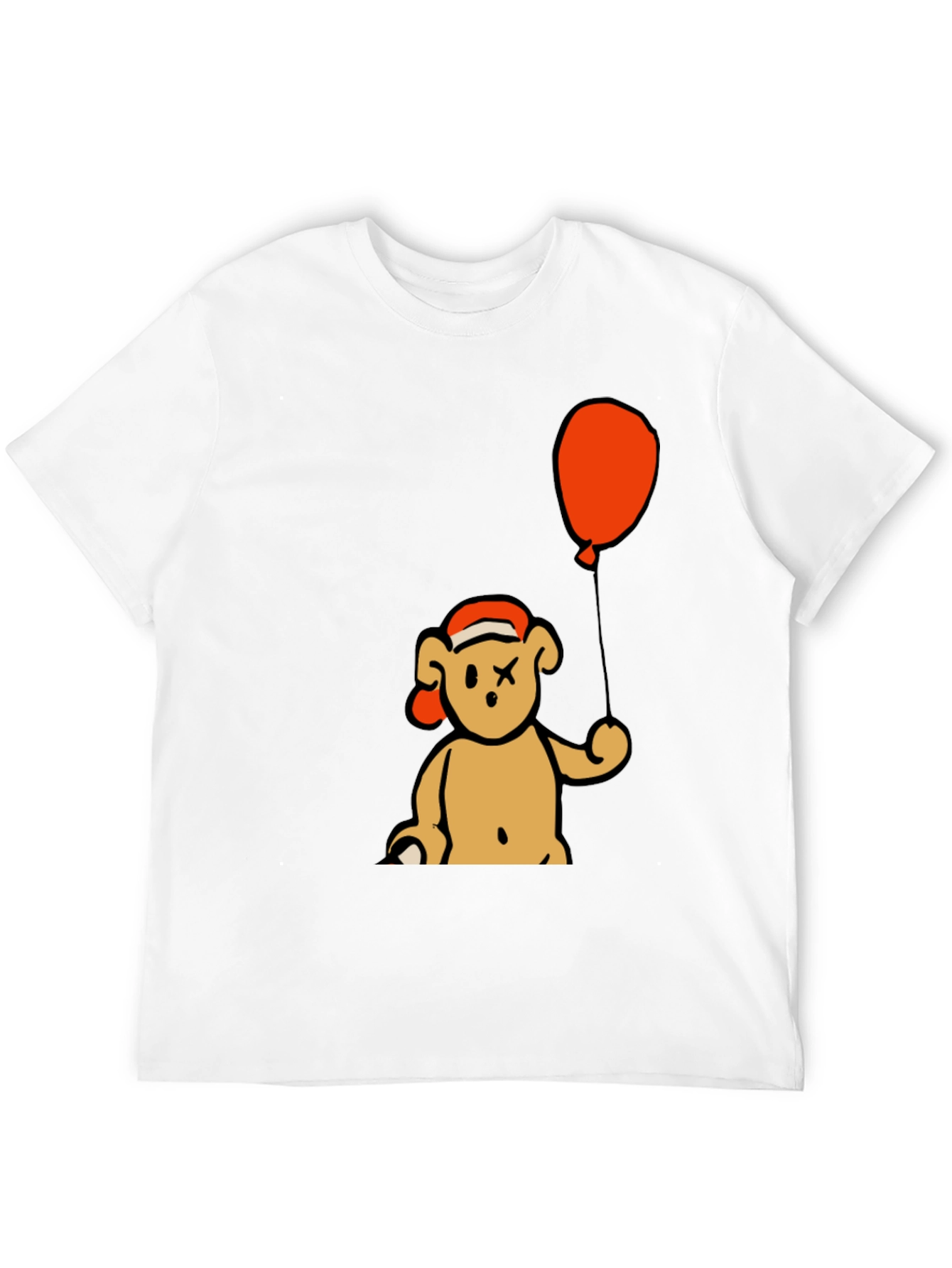 Bear Balloon Graphic Tee - Black