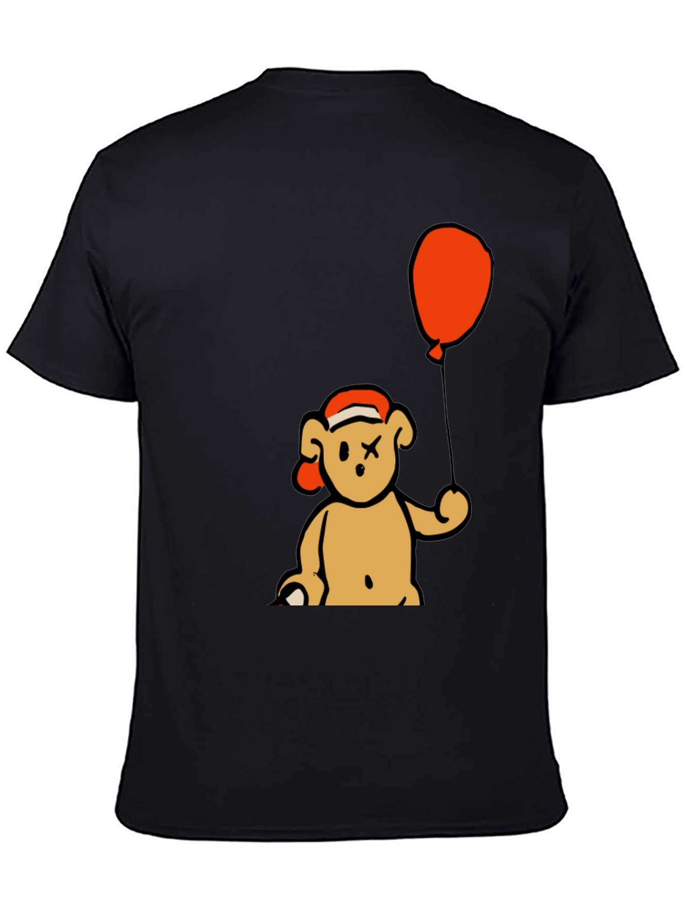 Bear Balloon Graphic Tee - Black