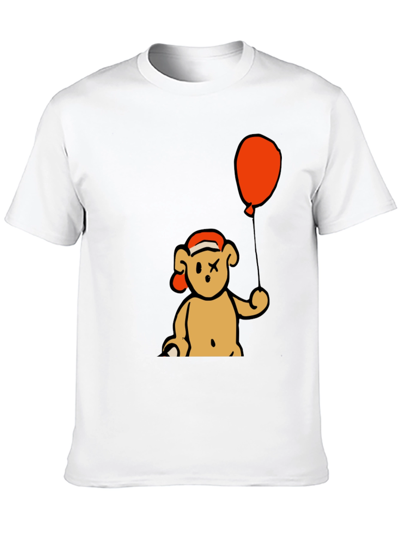 Bear Balloon Graphic Tee - Black