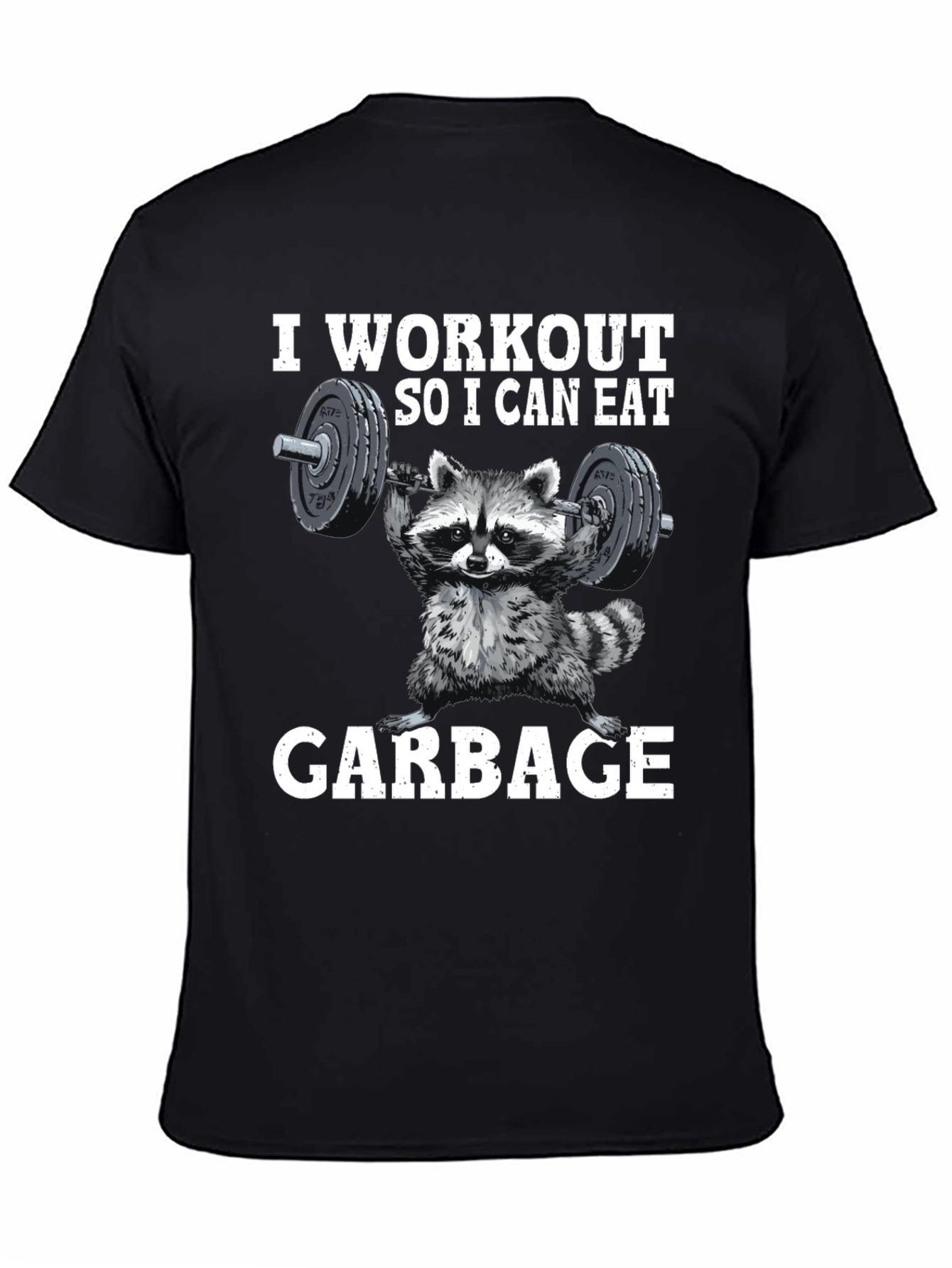 Workout Raccoon T-Shirt - Eat Garbage Gym Tee