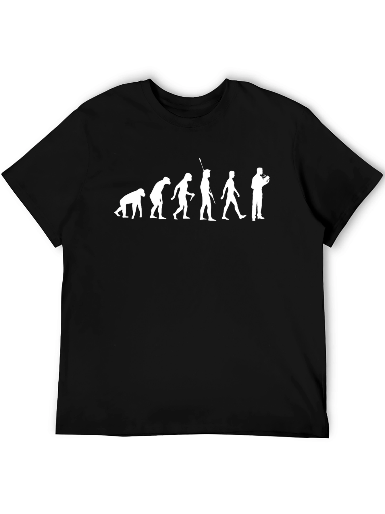 Evolution Musician T-Shirt - Black Cotton