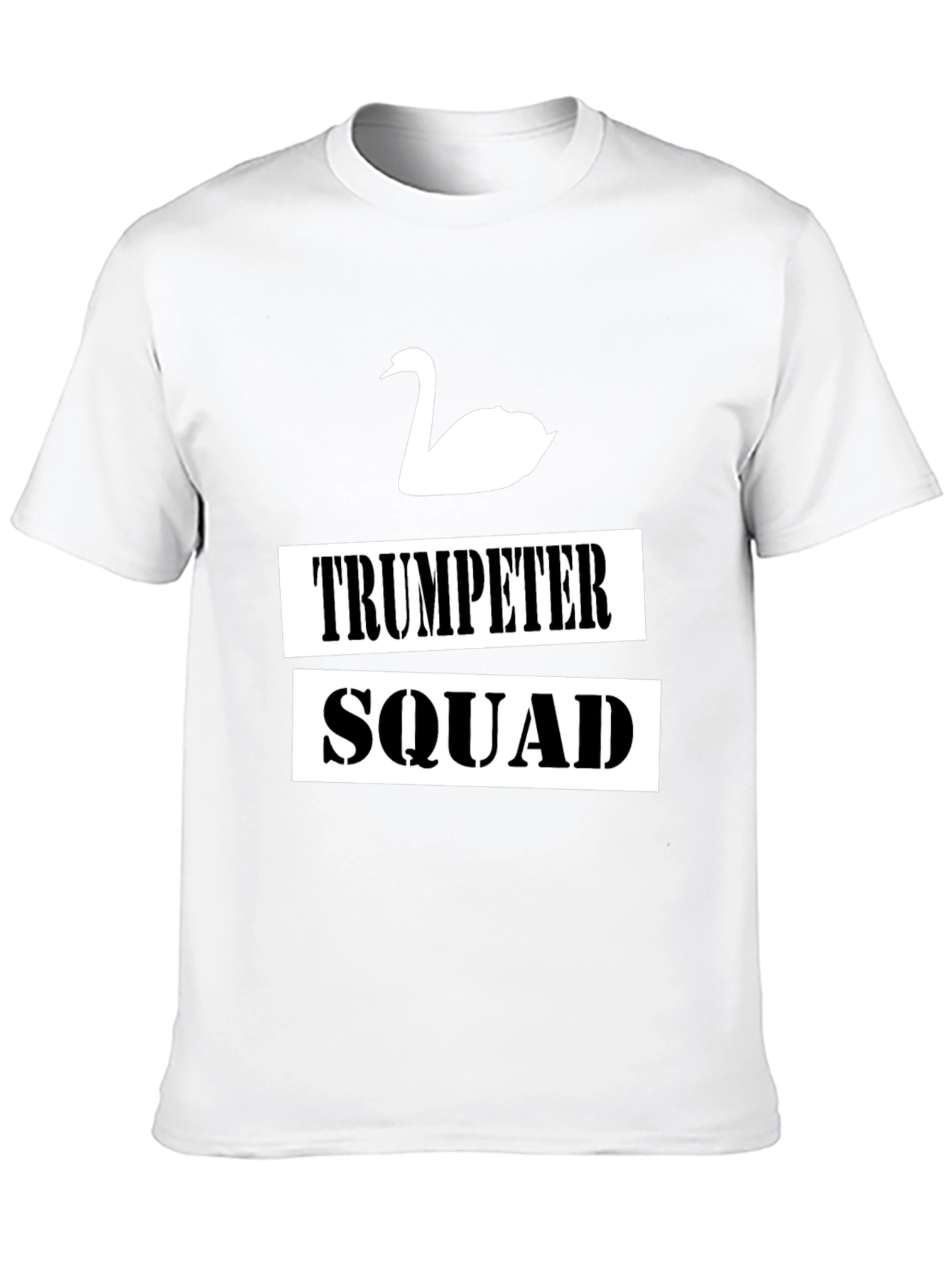 Trumpeter Swan Squad Graphic T-Shirt - Black Cotton Tee