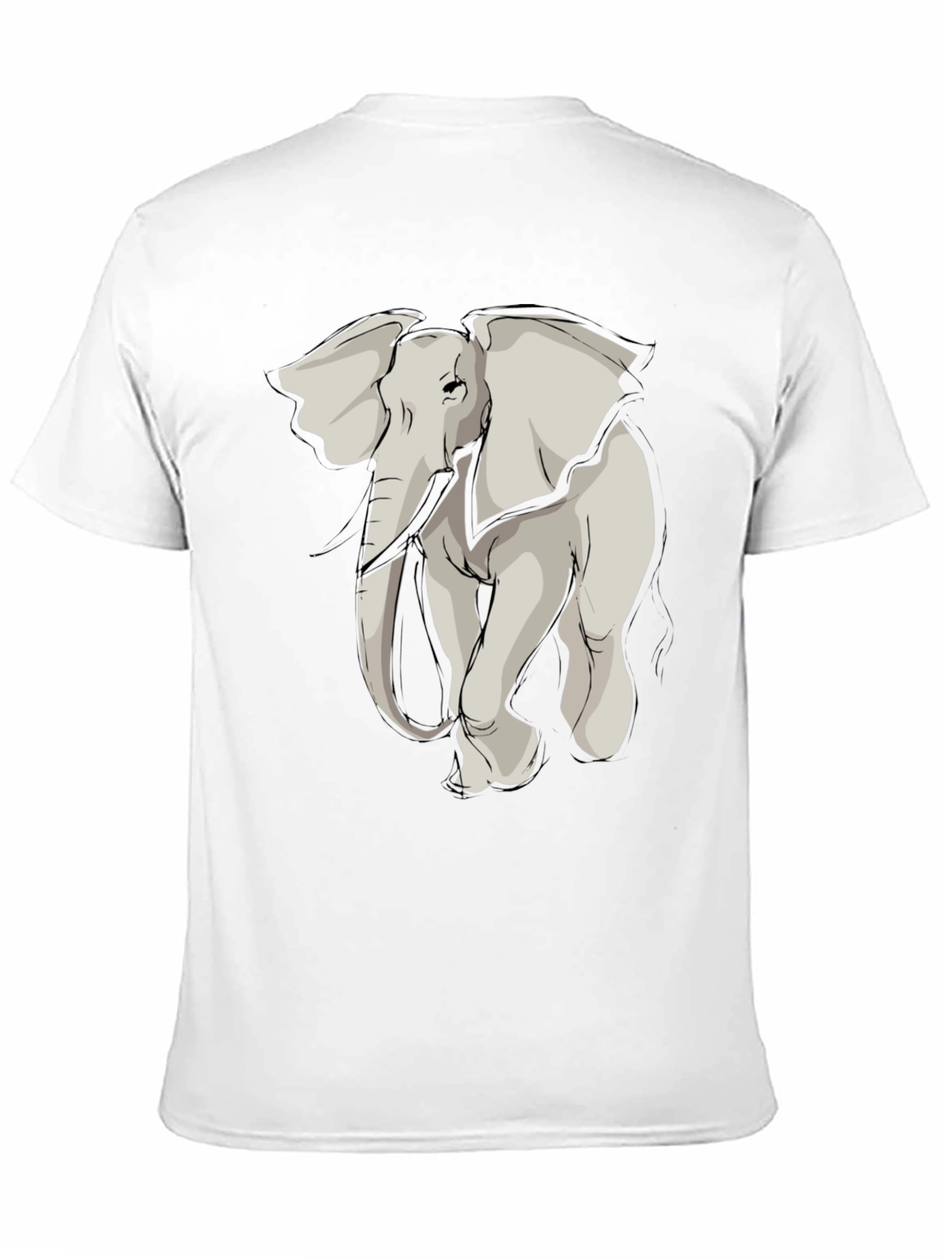 Elephant Graphic Tee - Stylish Mens Black T-Shirt