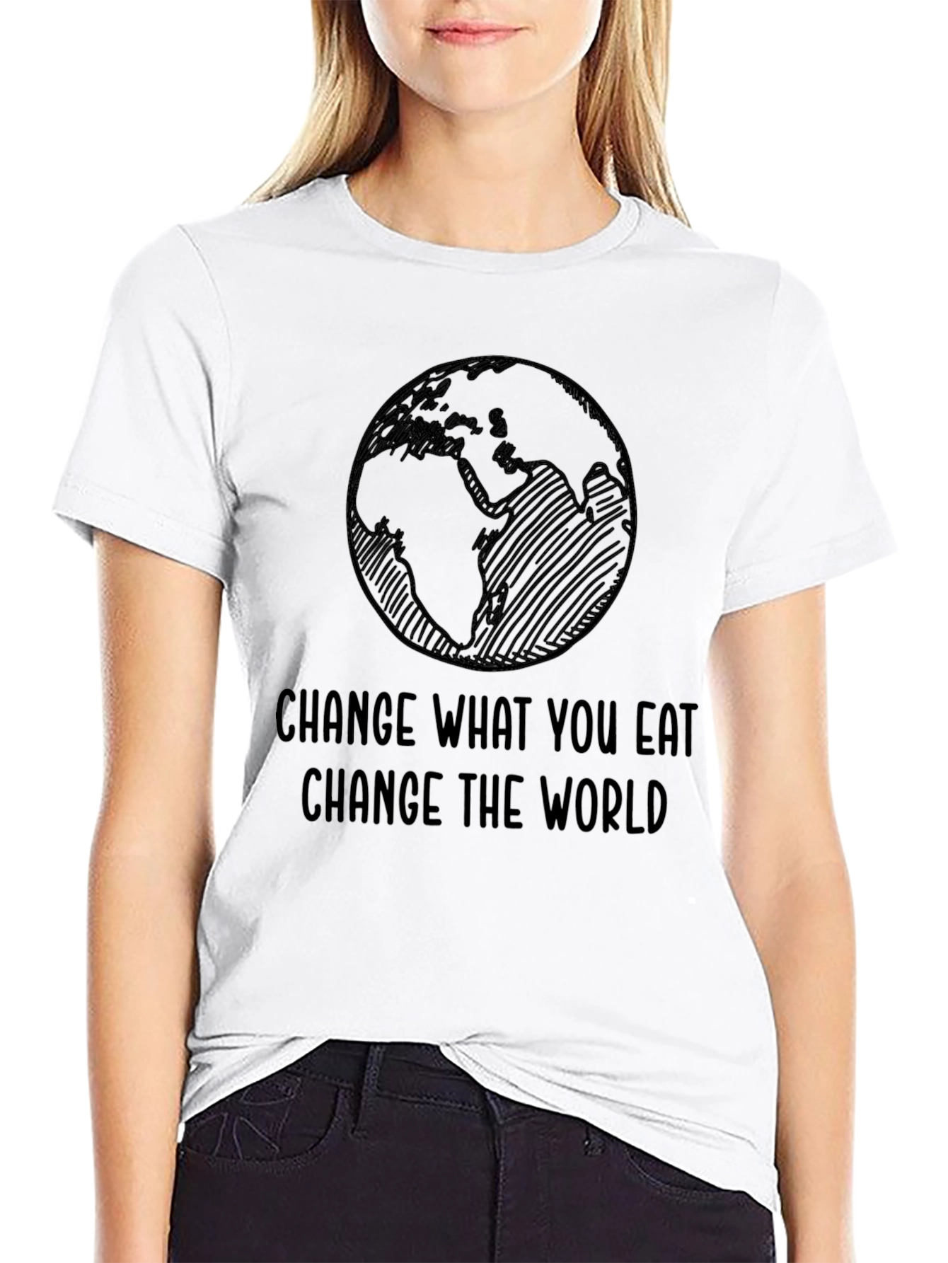 Eco-Friendly Graphic Tee - Change What You Eat