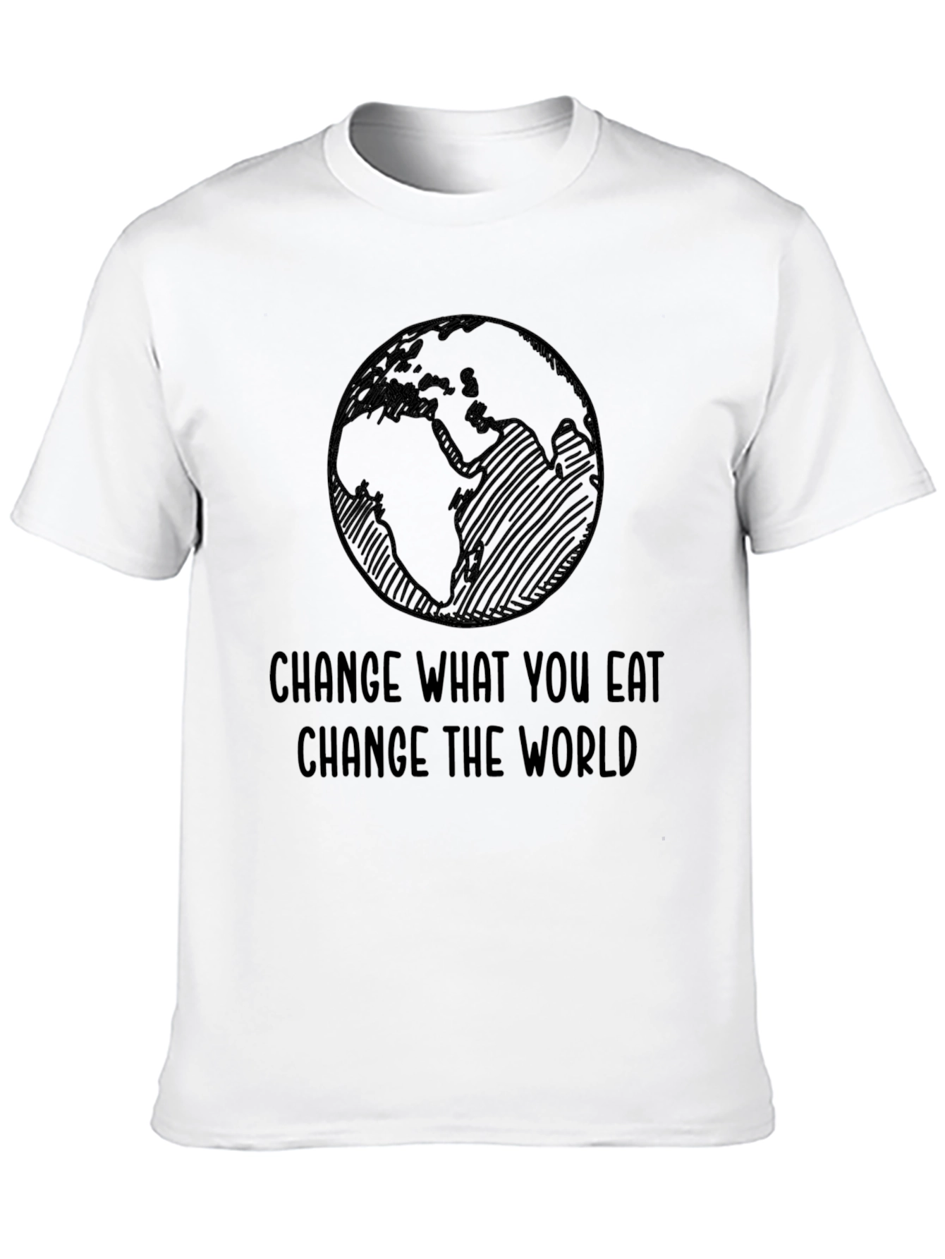 Eco-Friendly Graphic Tee - Change What You Eat