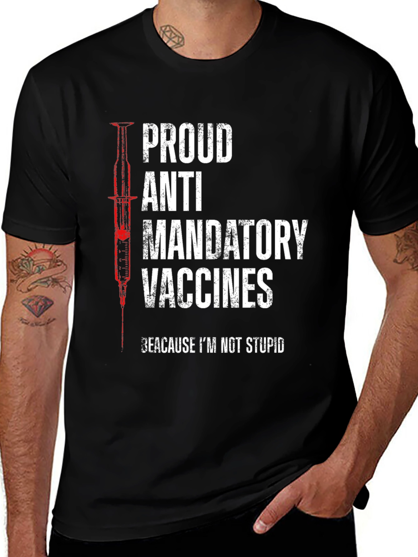 Proud Anti Mandatory Vaccines Graphic Tee