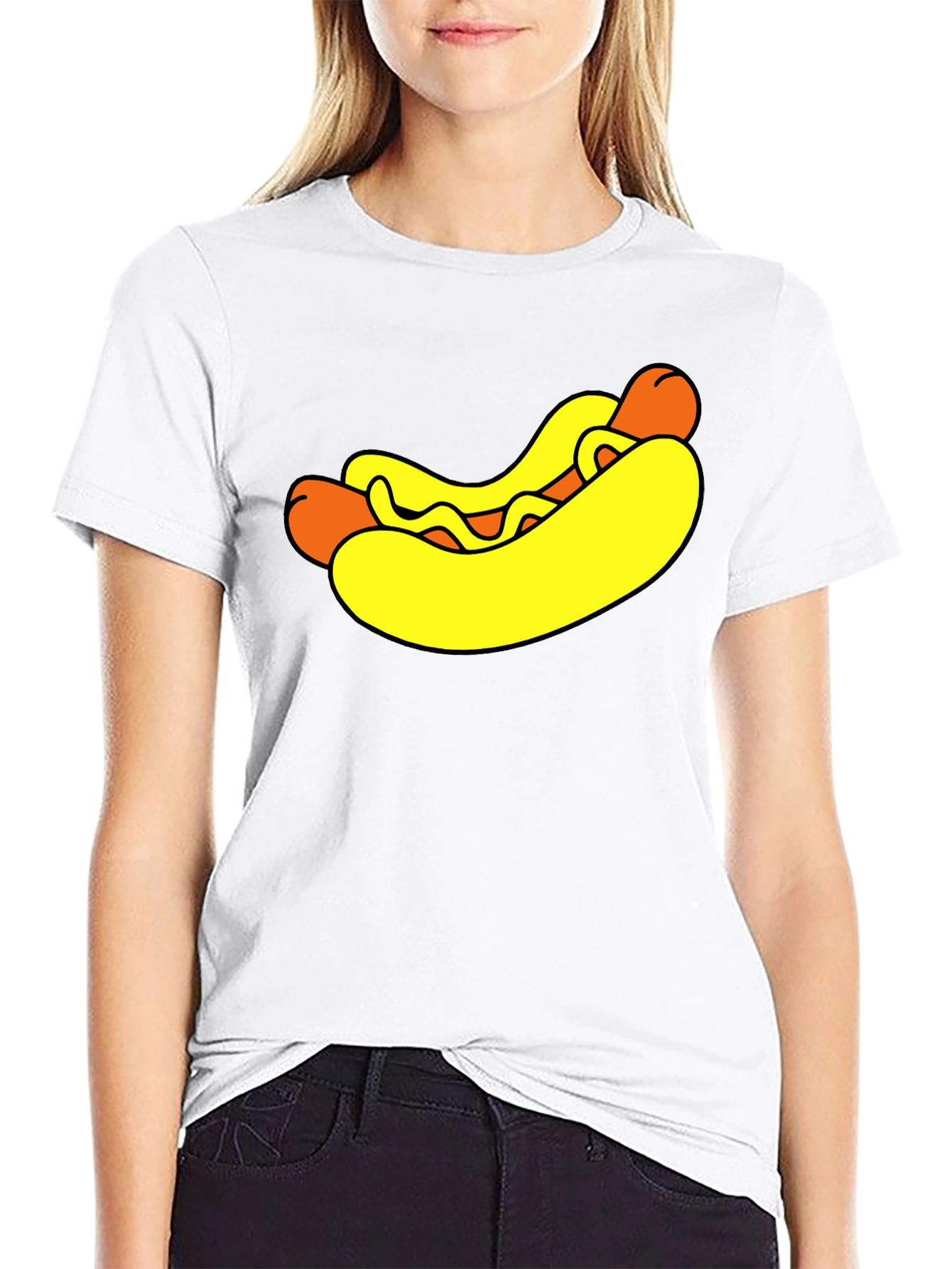 Funny Hot Dog Graphic T-Shirt - Novelty Food Tee