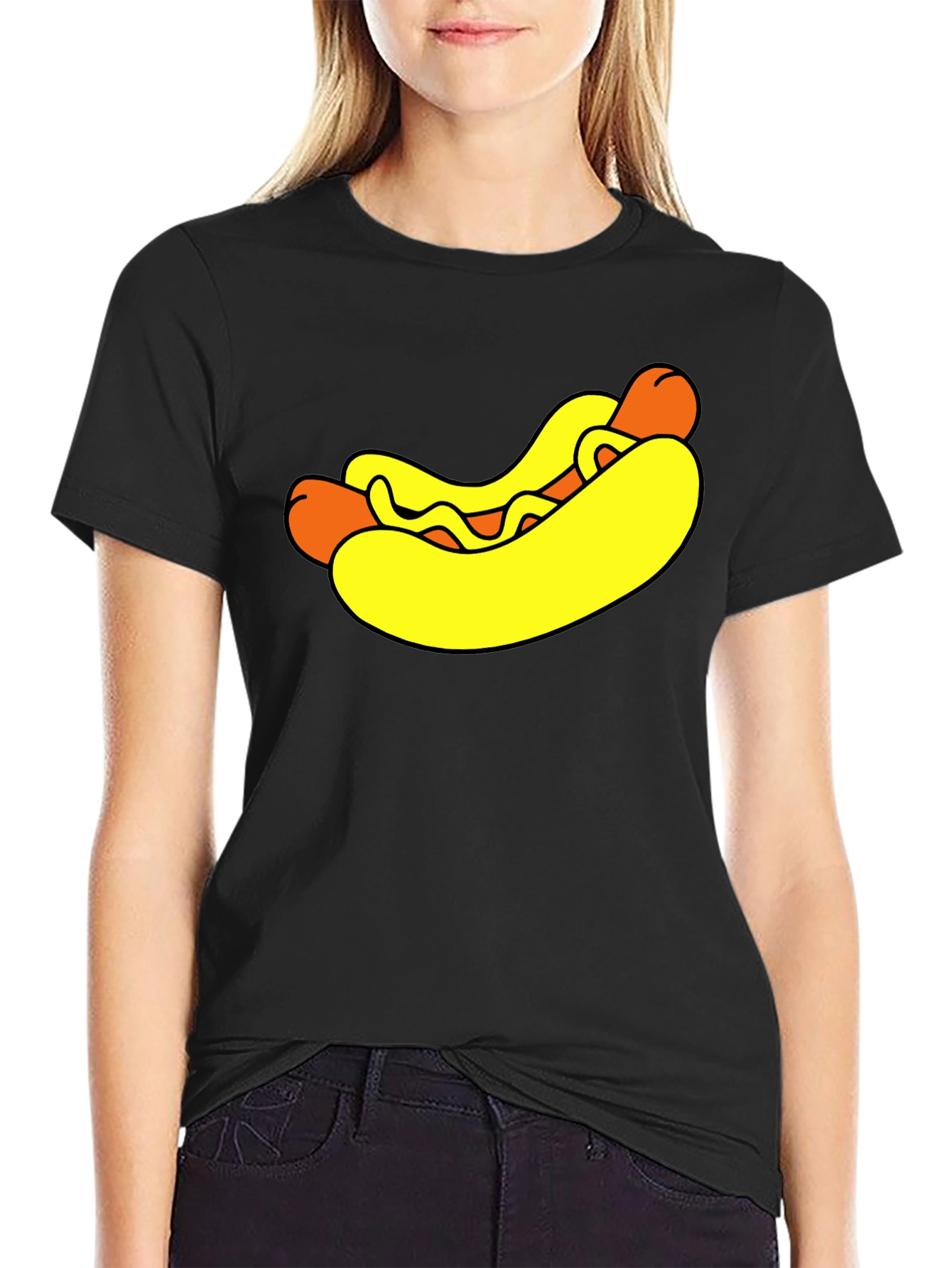 Funny Hot Dog Graphic T-Shirt - Novelty Food Tee