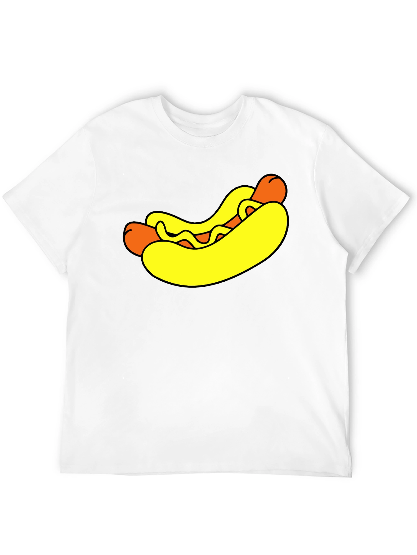 Funny Hot Dog Graphic T-Shirt - Novelty Food Tee