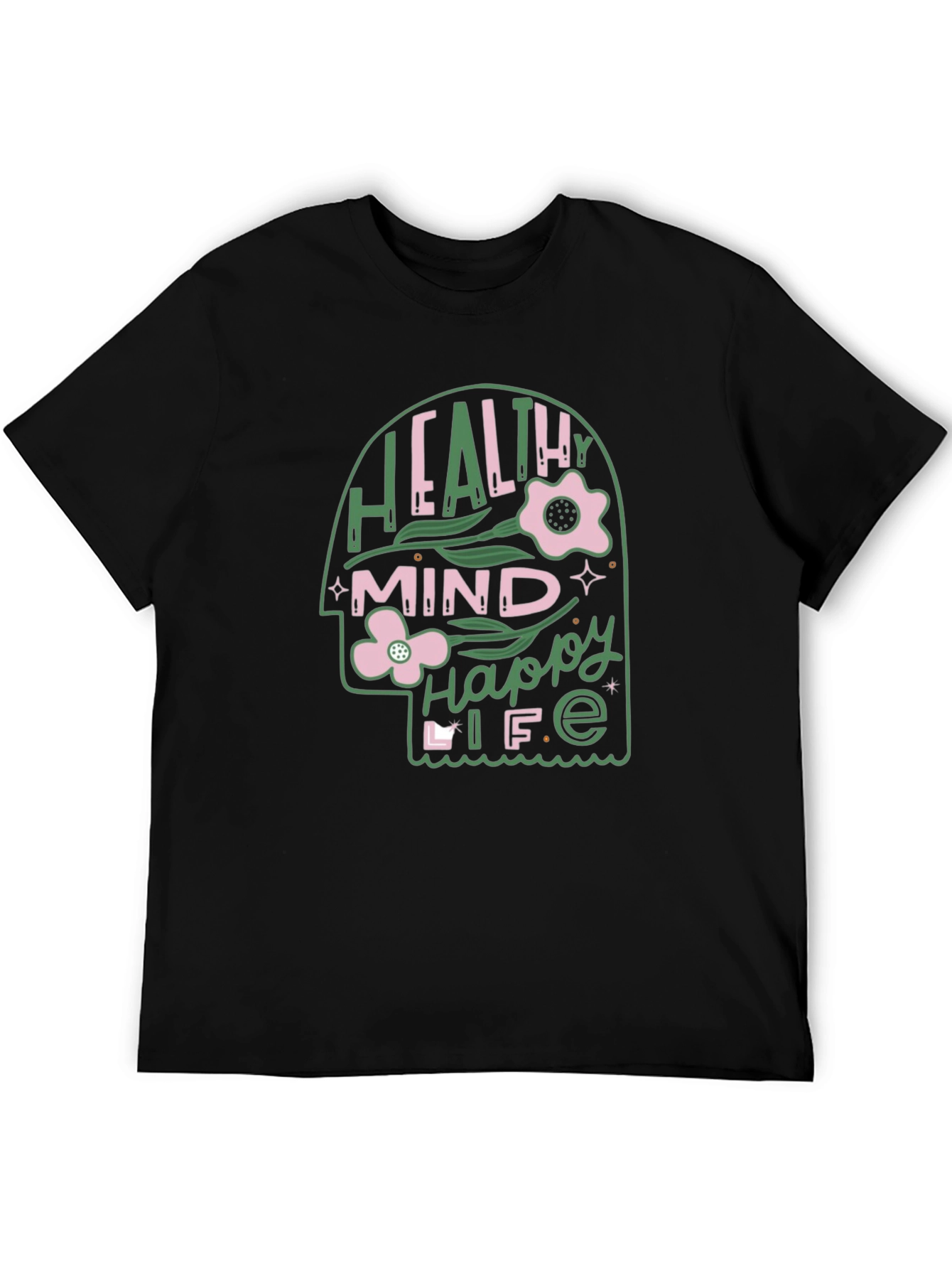 Healthy Mind Happy Life Graphic Tee