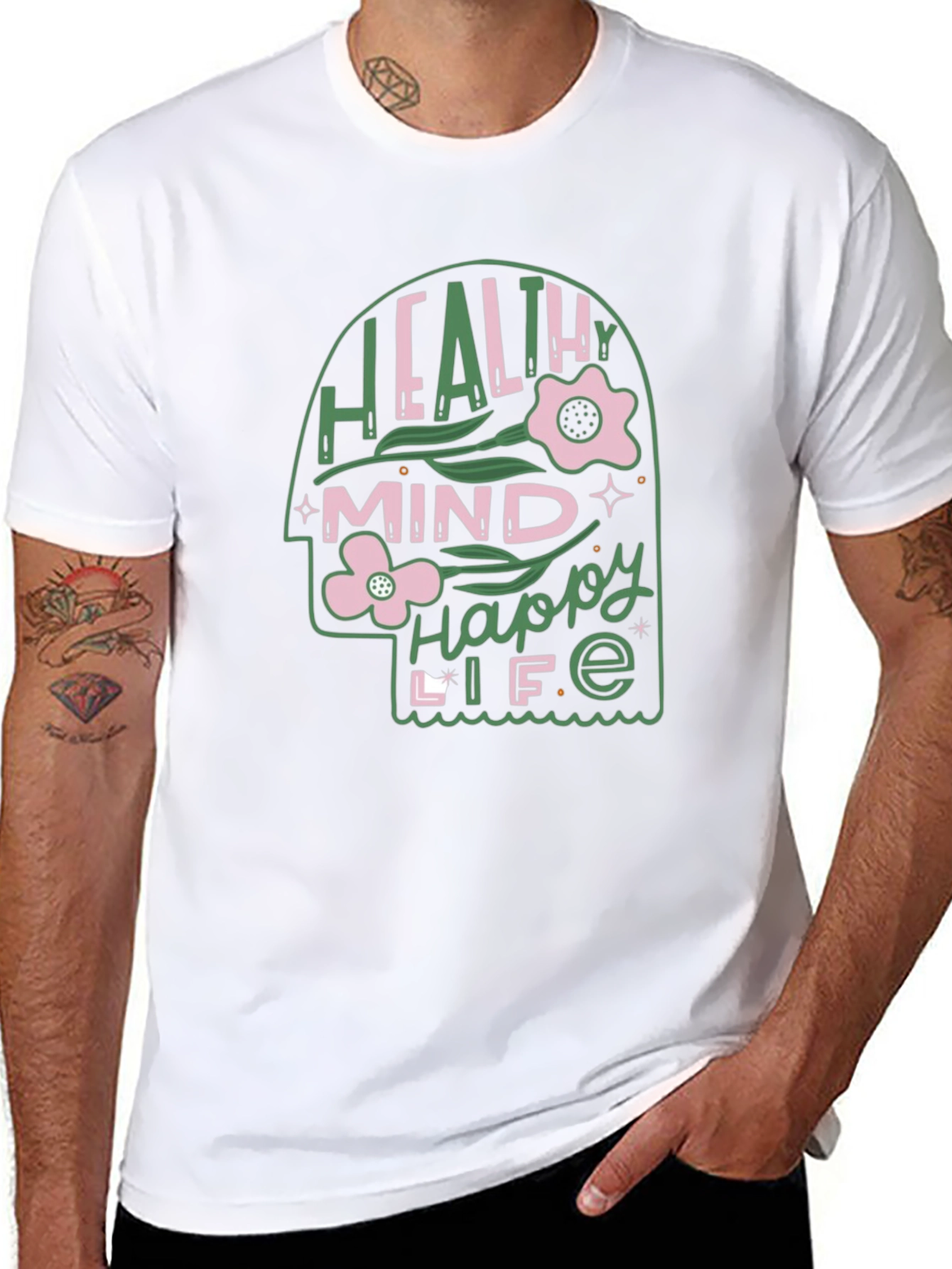 Healthy Mind Happy Life Graphic Tee