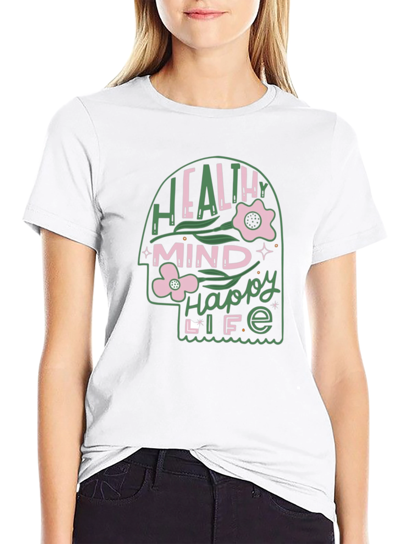 Healthy Mind Happy Life Graphic Tee
