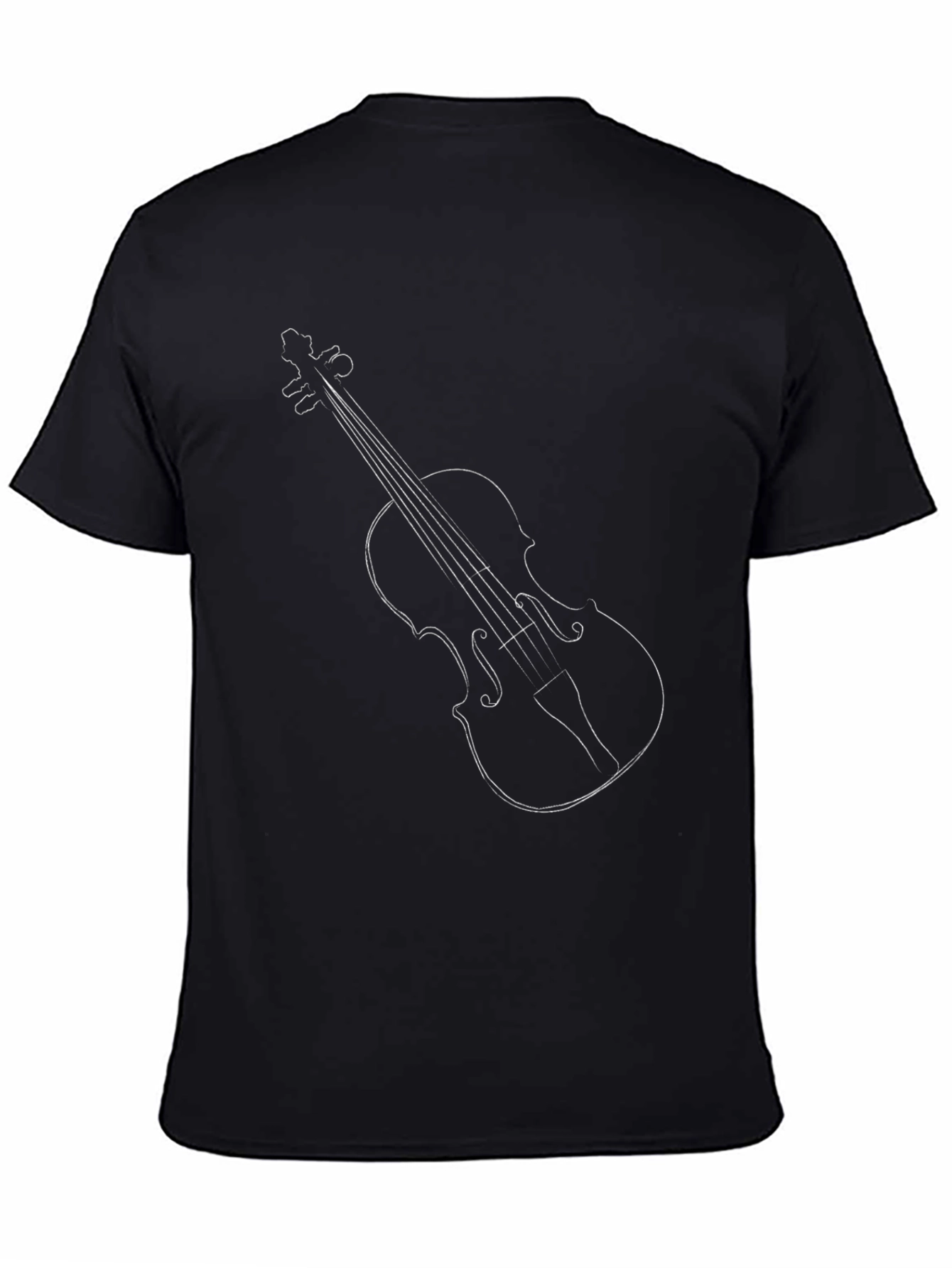 Black Violin Graphic Tee - Musical Instrument T-Shirt