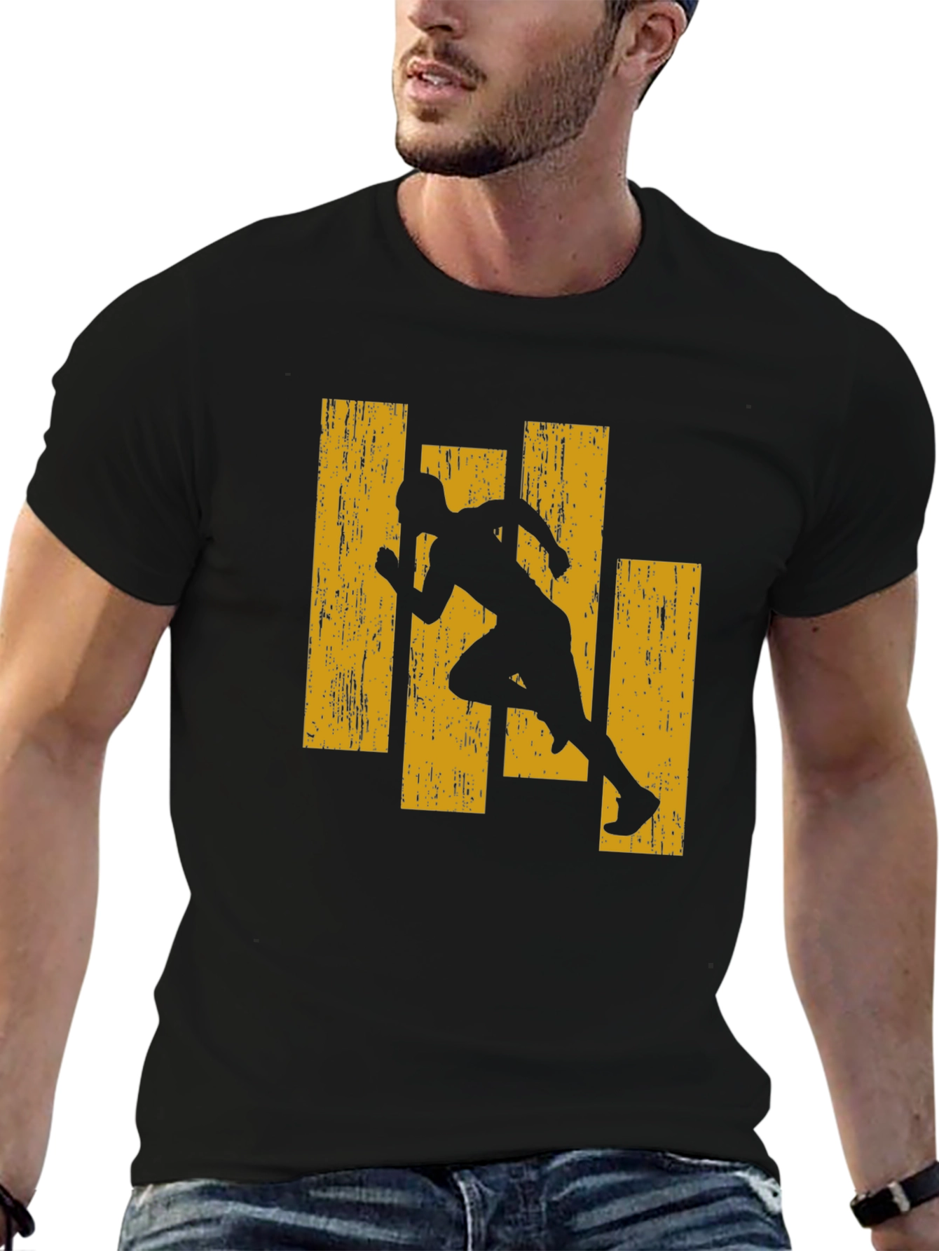 Runner Graphic Print Crew Neck T-Shirt