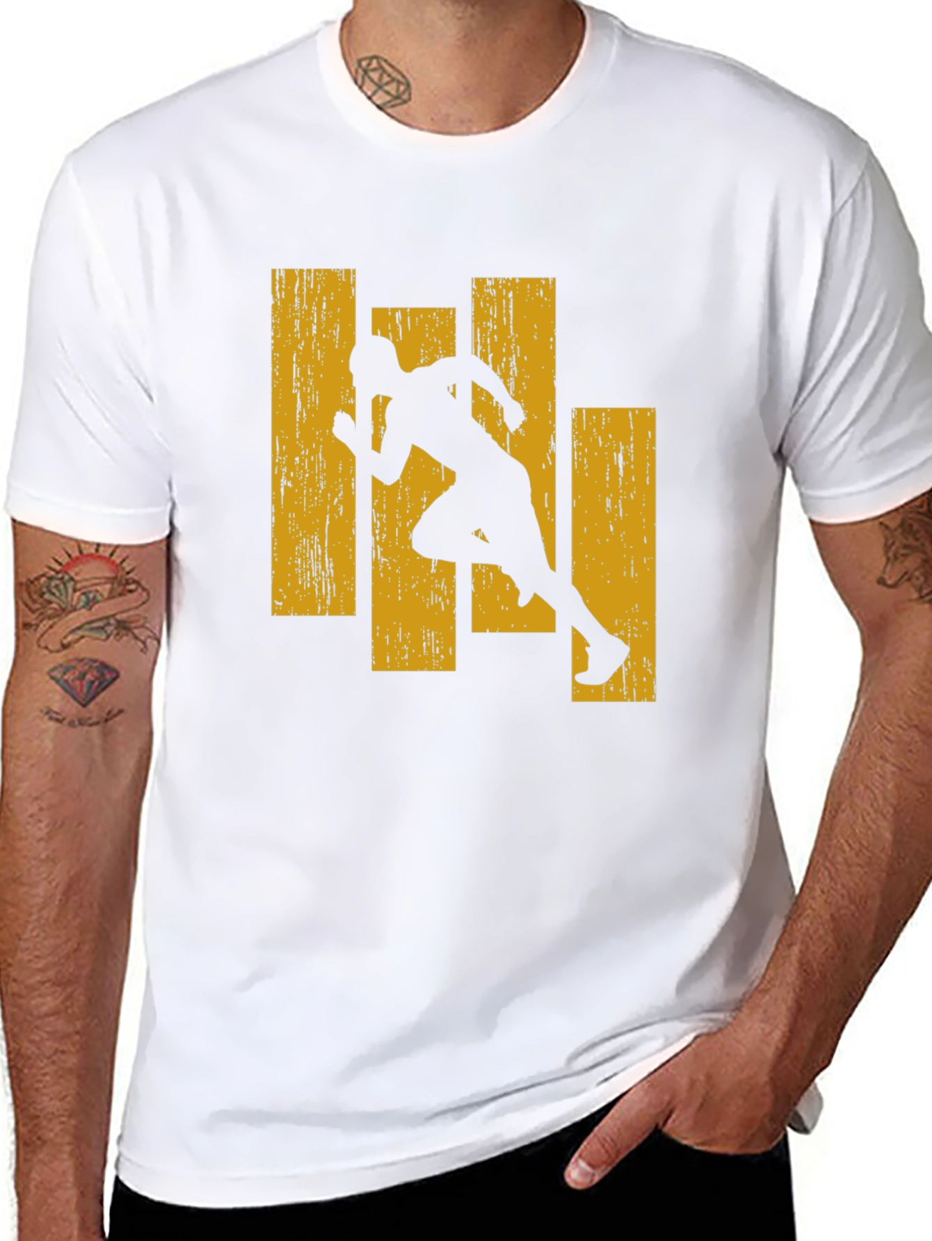 Runner Graphic Print Crew Neck T-Shirt