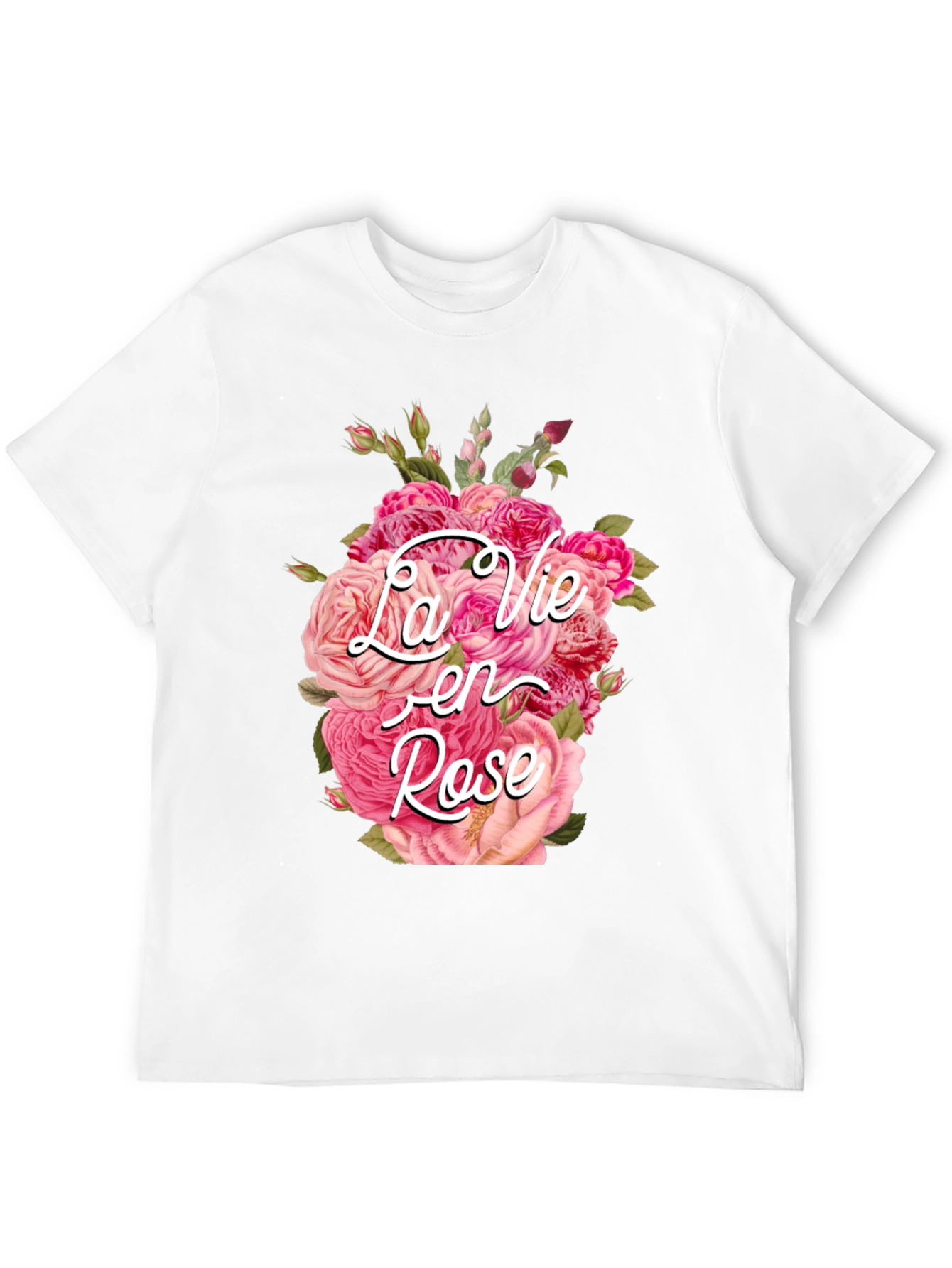 La Vie en Rose Floral Graphic T-Shirt