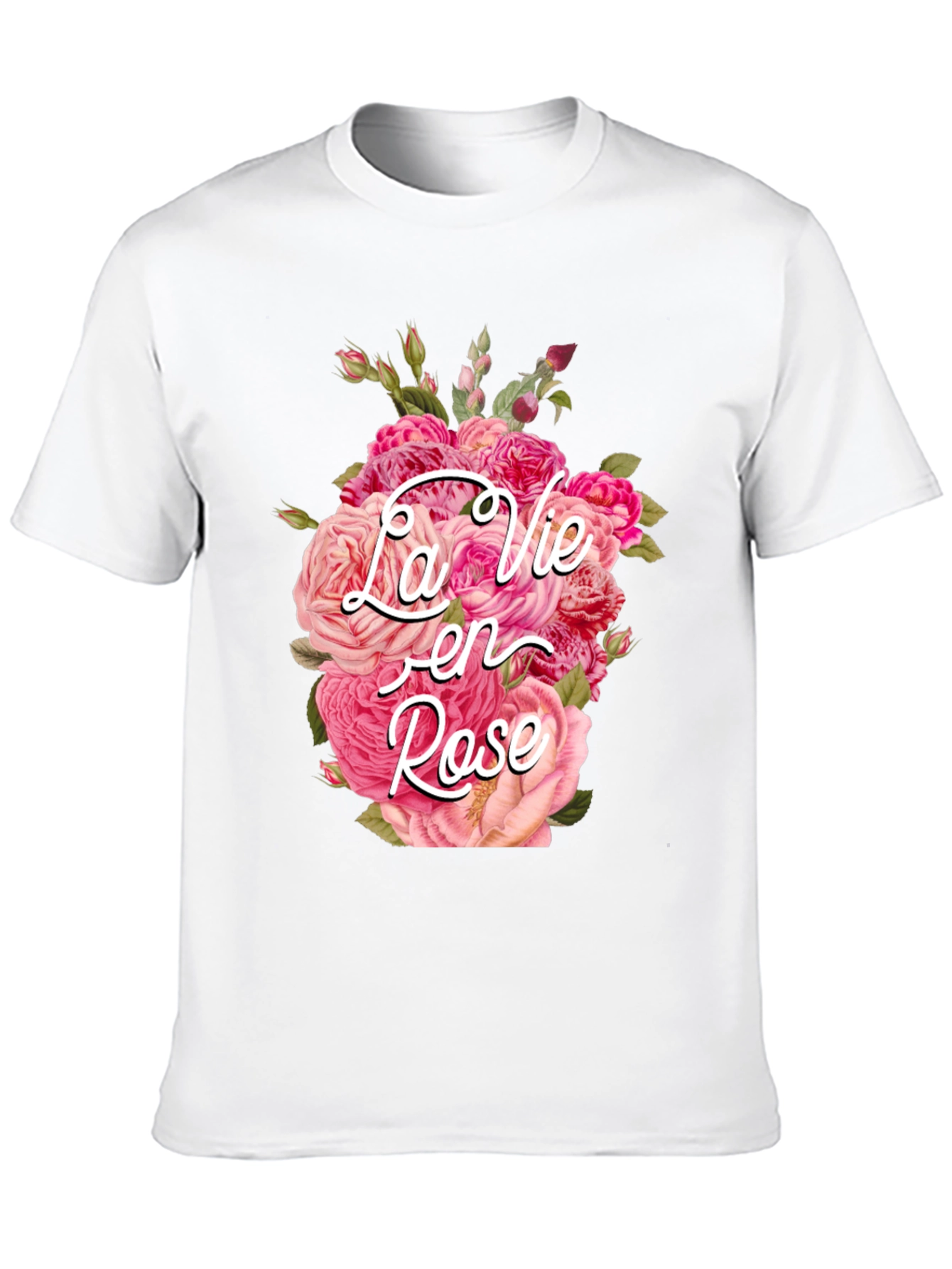 La Vie en Rose Floral Graphic T-Shirt