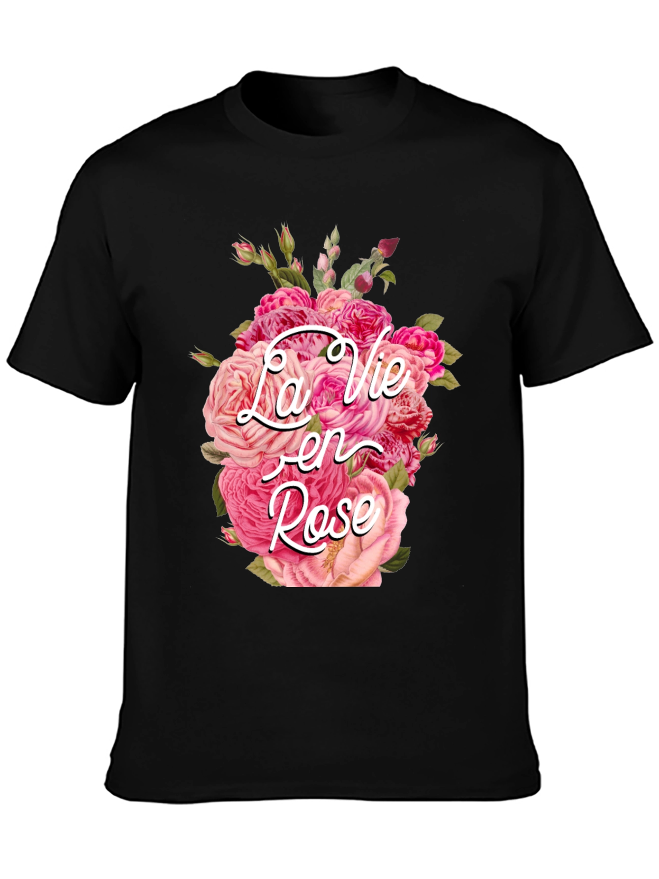 La Vie en Rose Floral Graphic T-Shirt