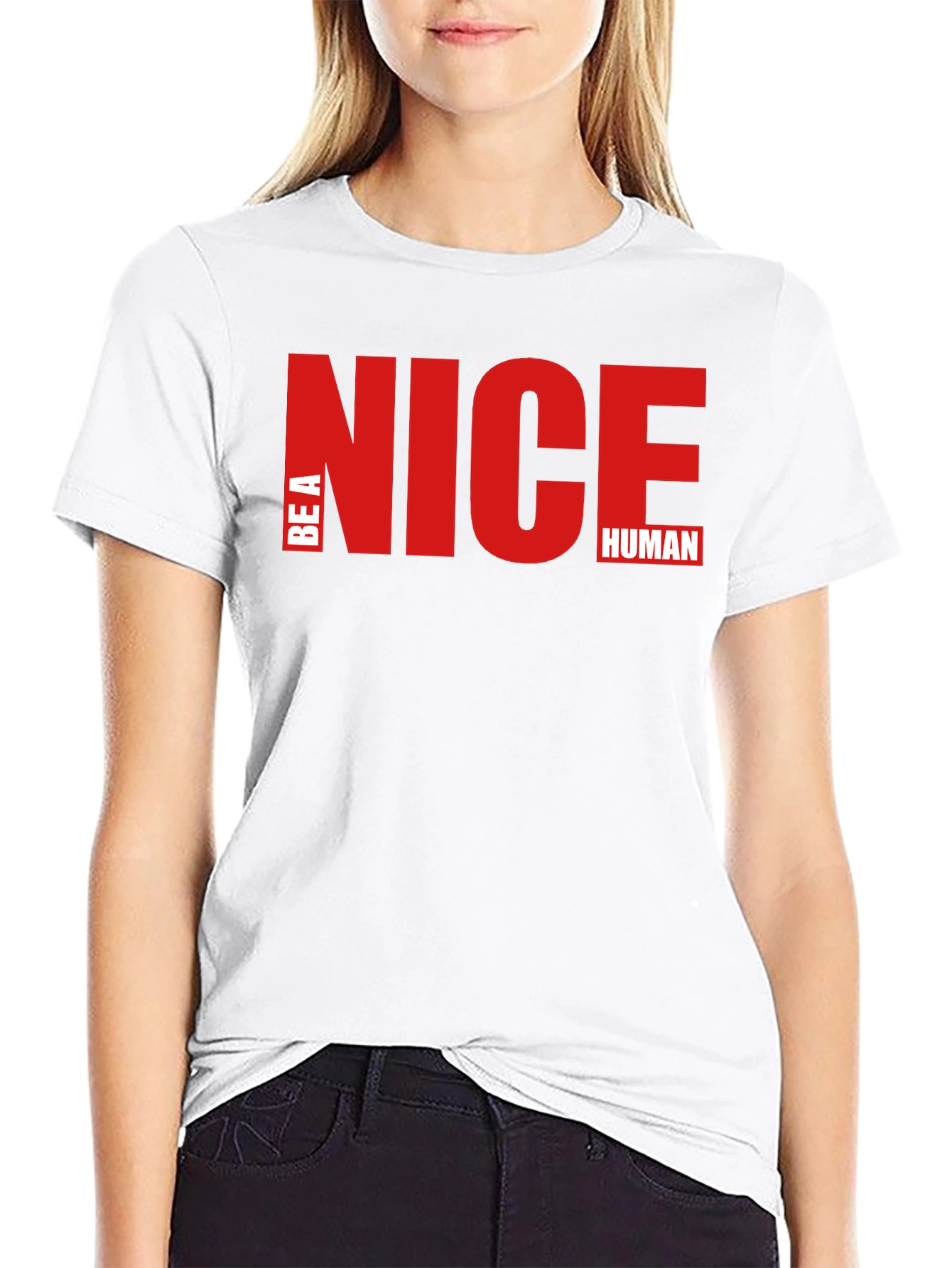Be A Nice Human - Stylish Graphic T-Shirt