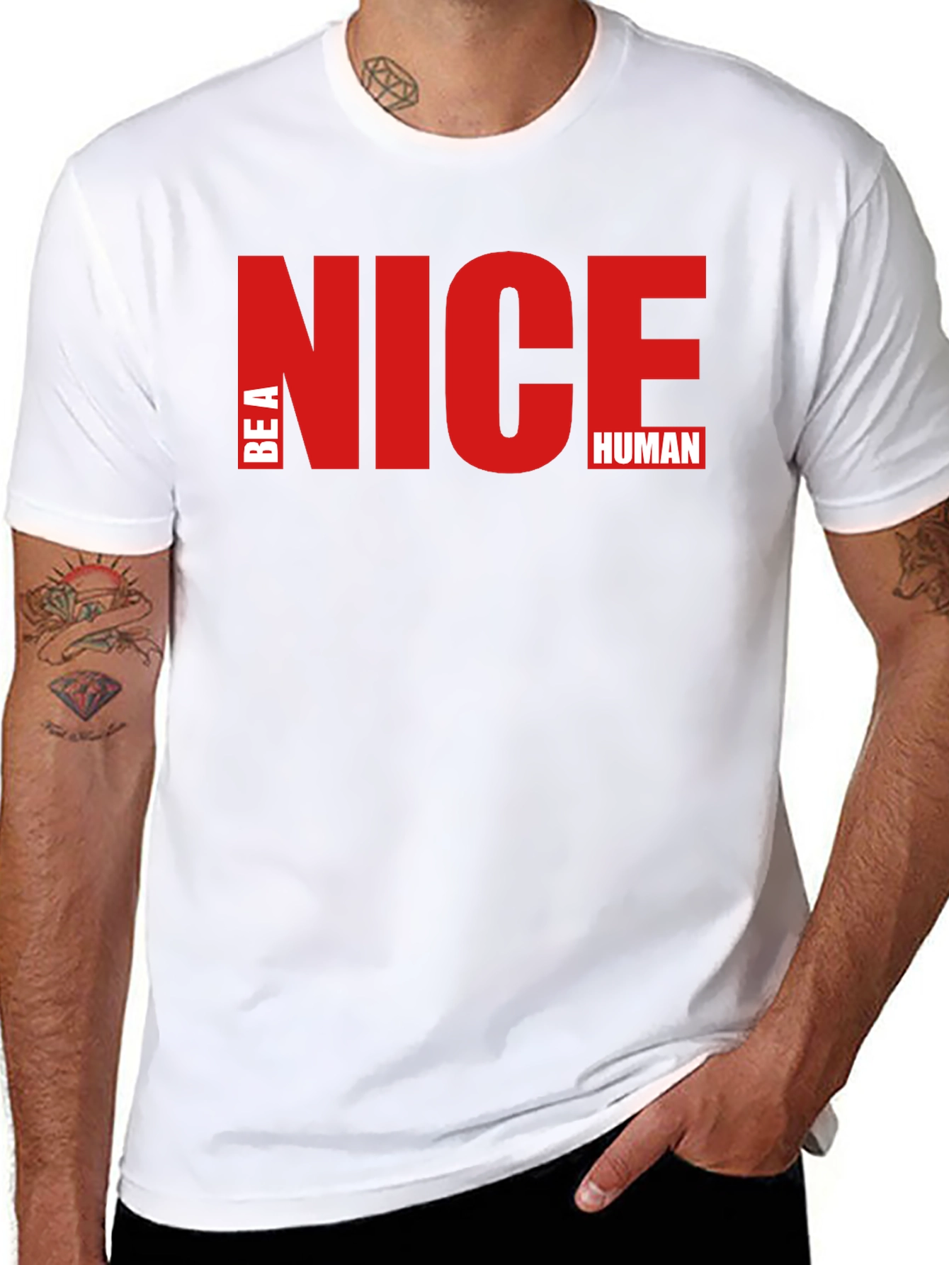 Be A Nice Human - Stylish Graphic T-Shirt