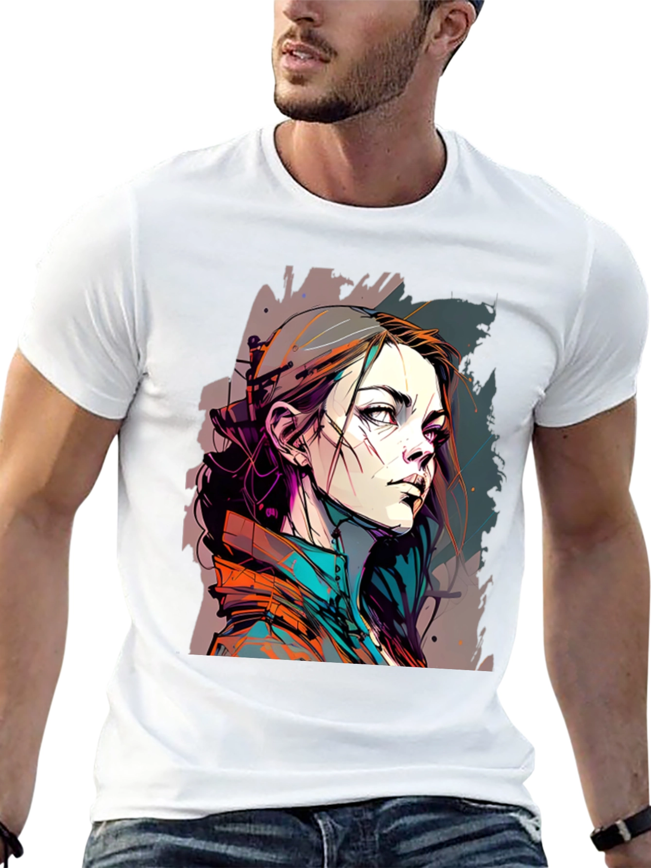 Urban Anime Style Graphic T-Shirt