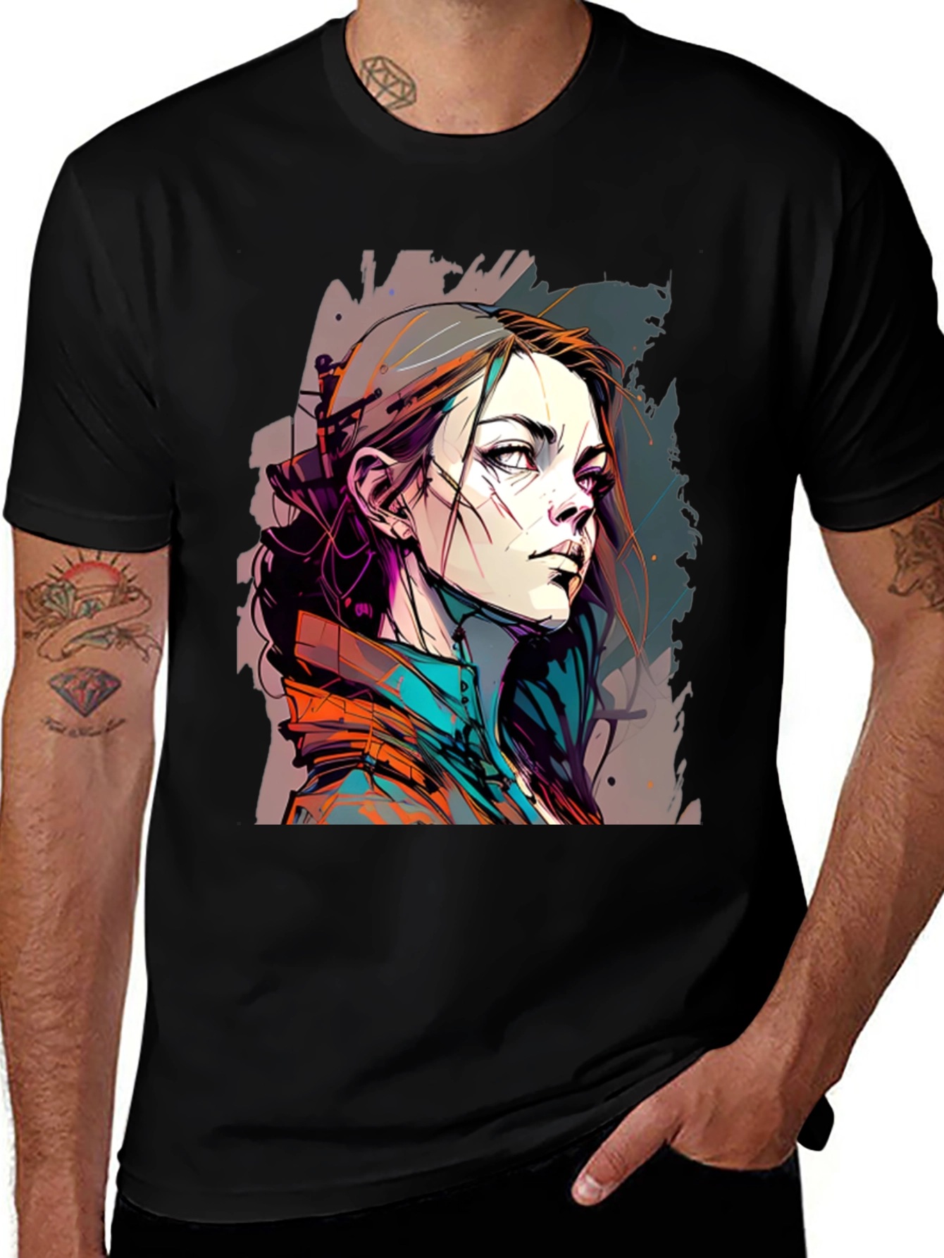 Urban Anime Style Graphic T-Shirt