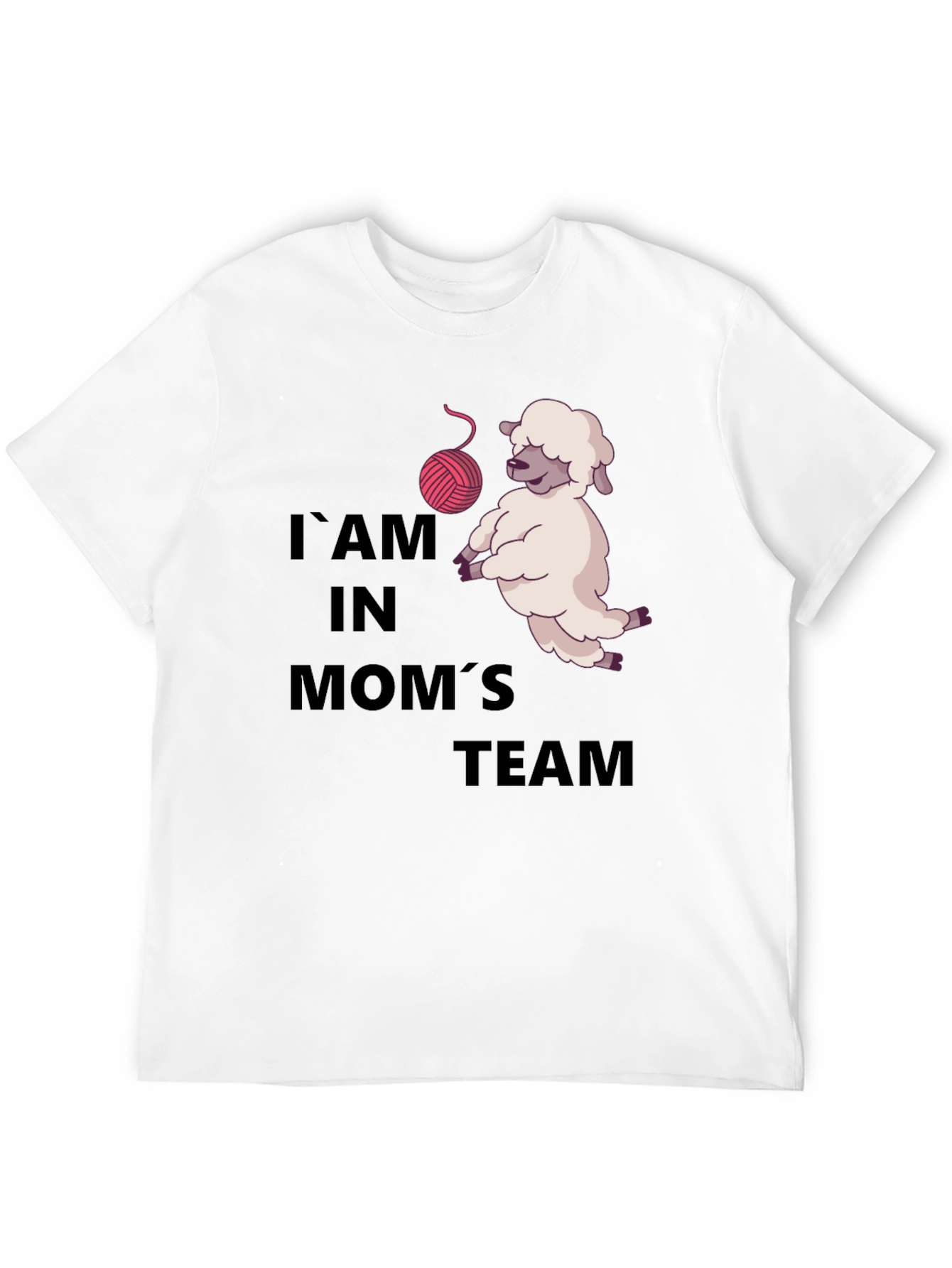 I Am In Moms Team Black T-Shirt