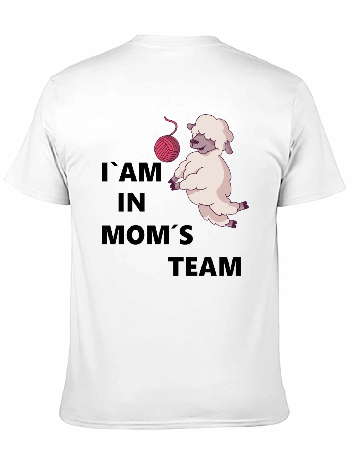 I Am In Moms Team Black T-Shirt