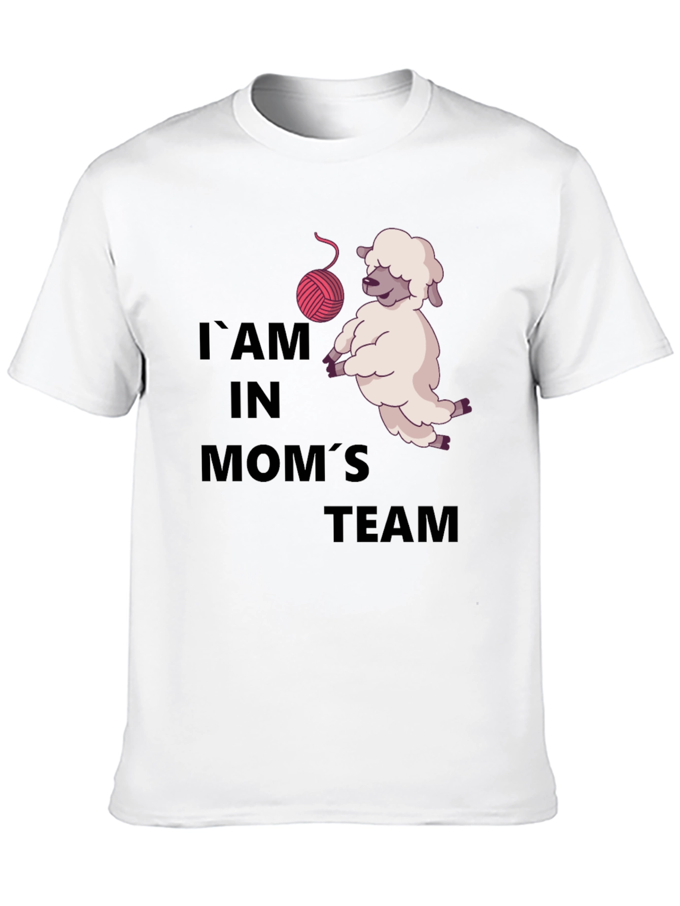I Am In Moms Team Black T-Shirt