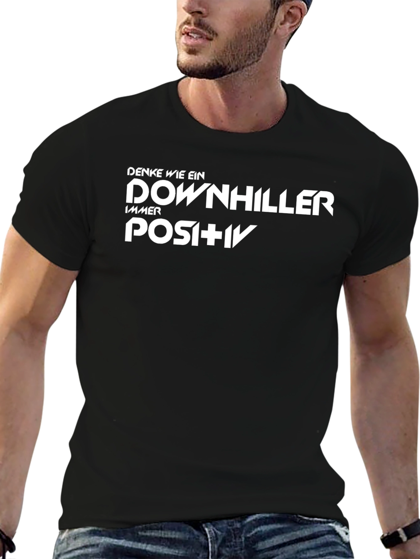 Downhill Always Positive Black T-Shirt