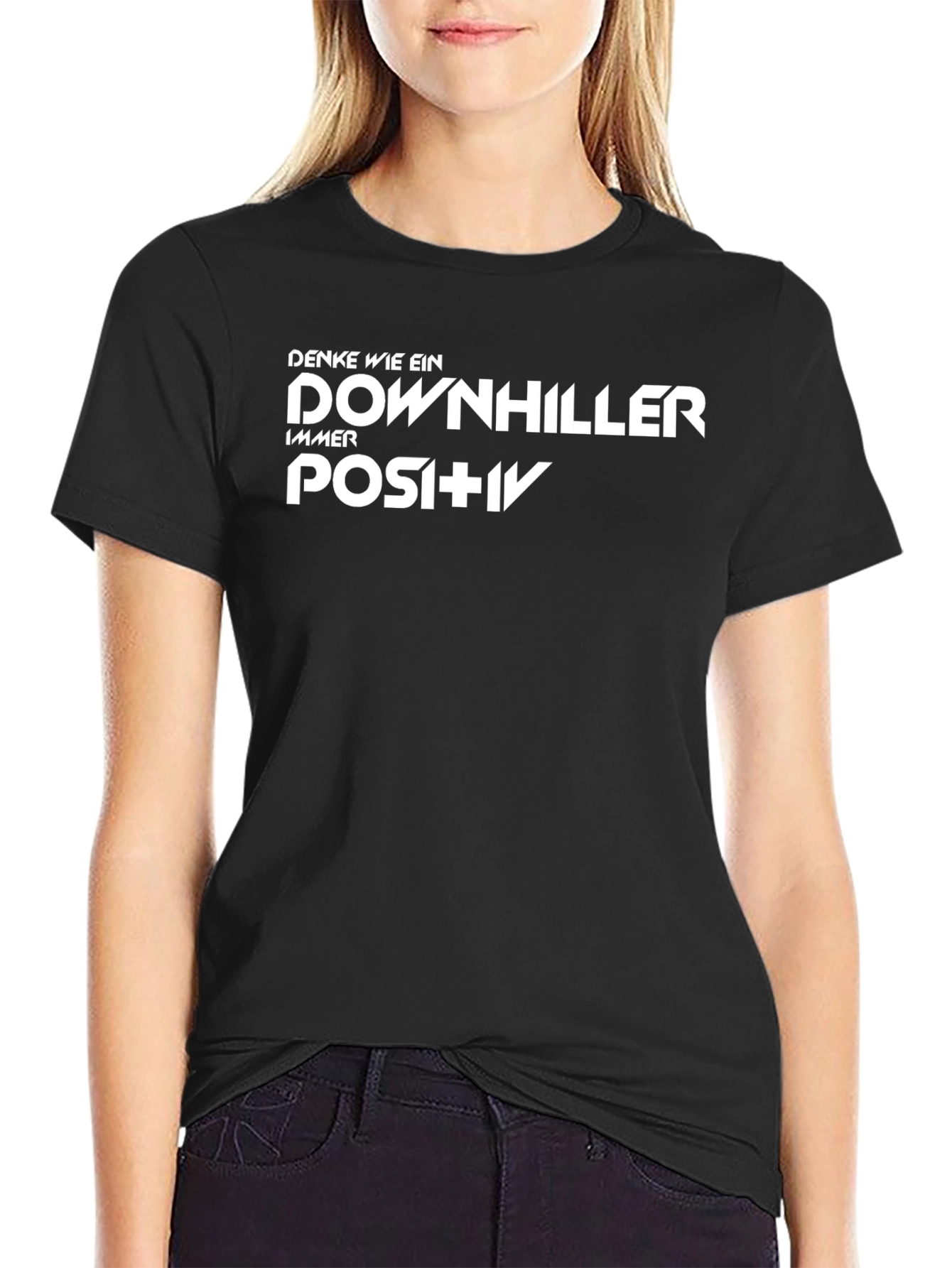 Downhill Always Positive Black T-Shirt