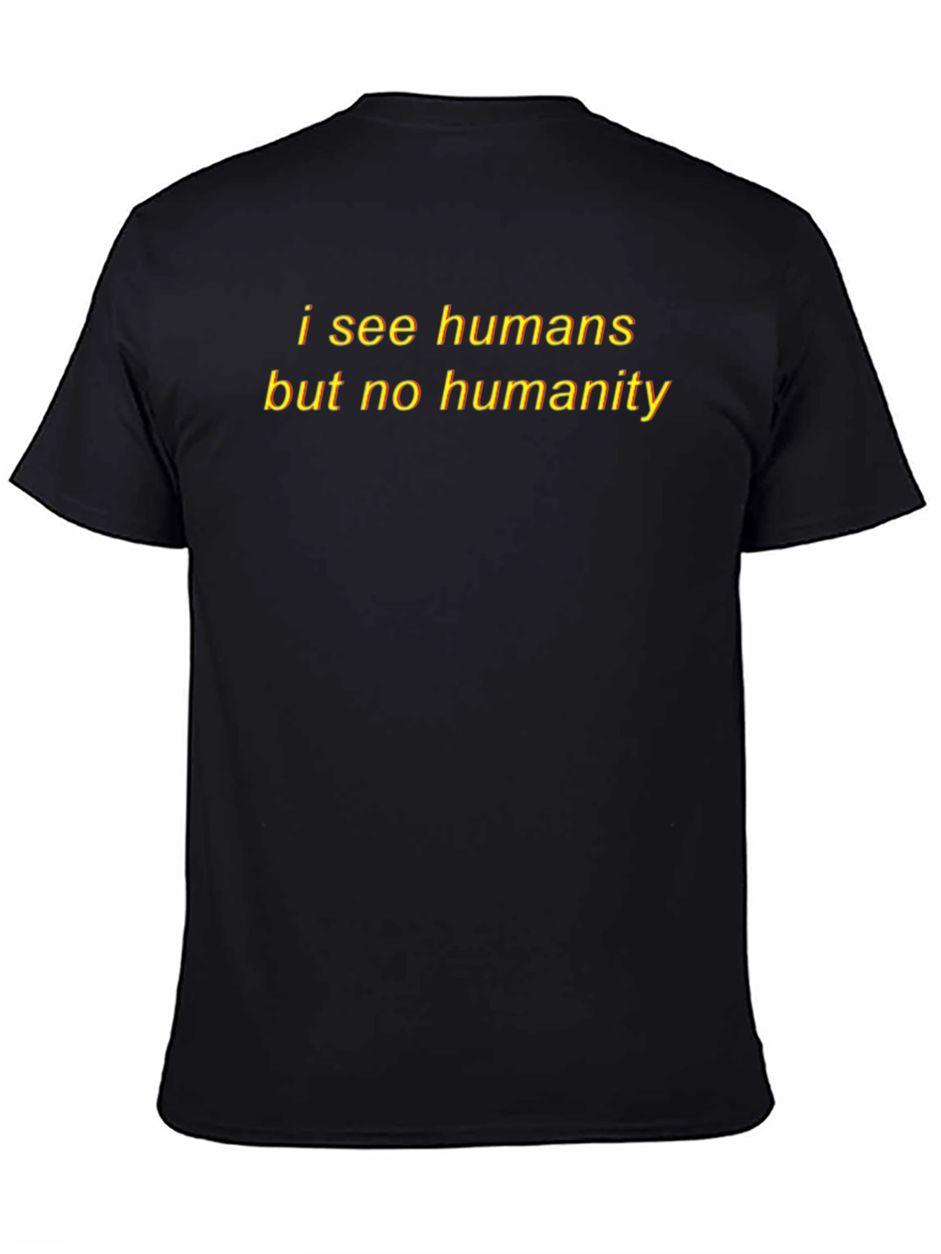 I See Humans Graphic Tee - Black Cotton
