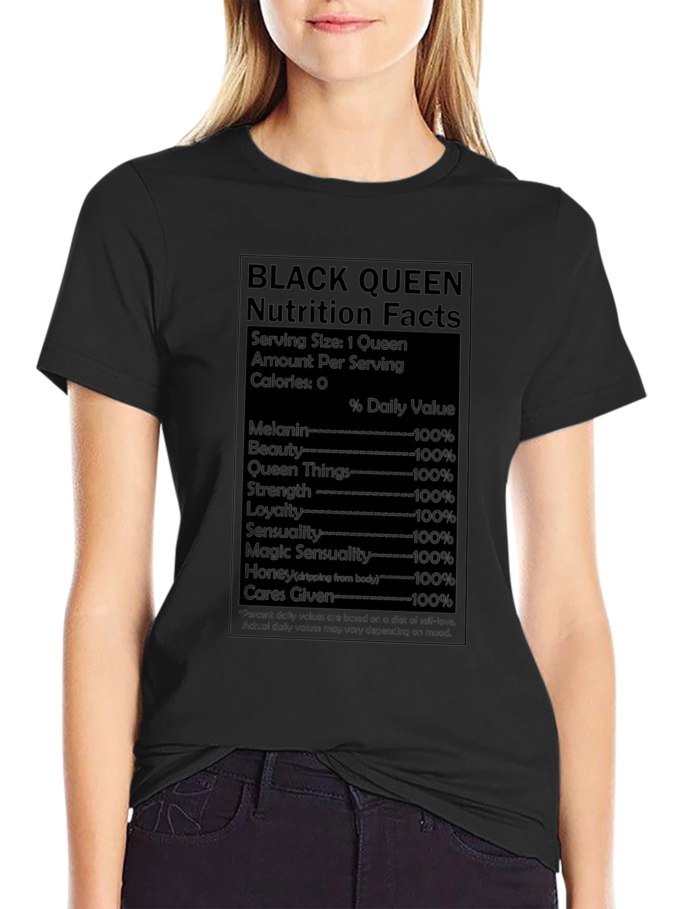 Black Queen Nutrition Facts T-Shirt