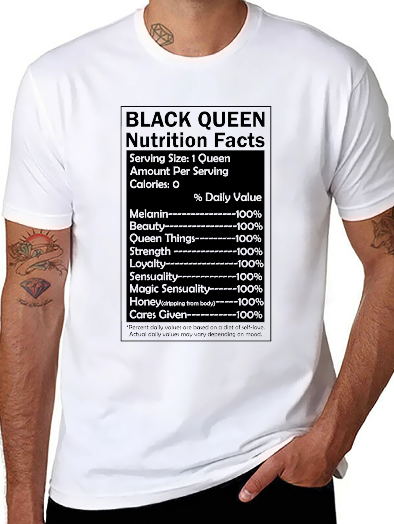 Black Queen Nutrition Facts T-Shirt