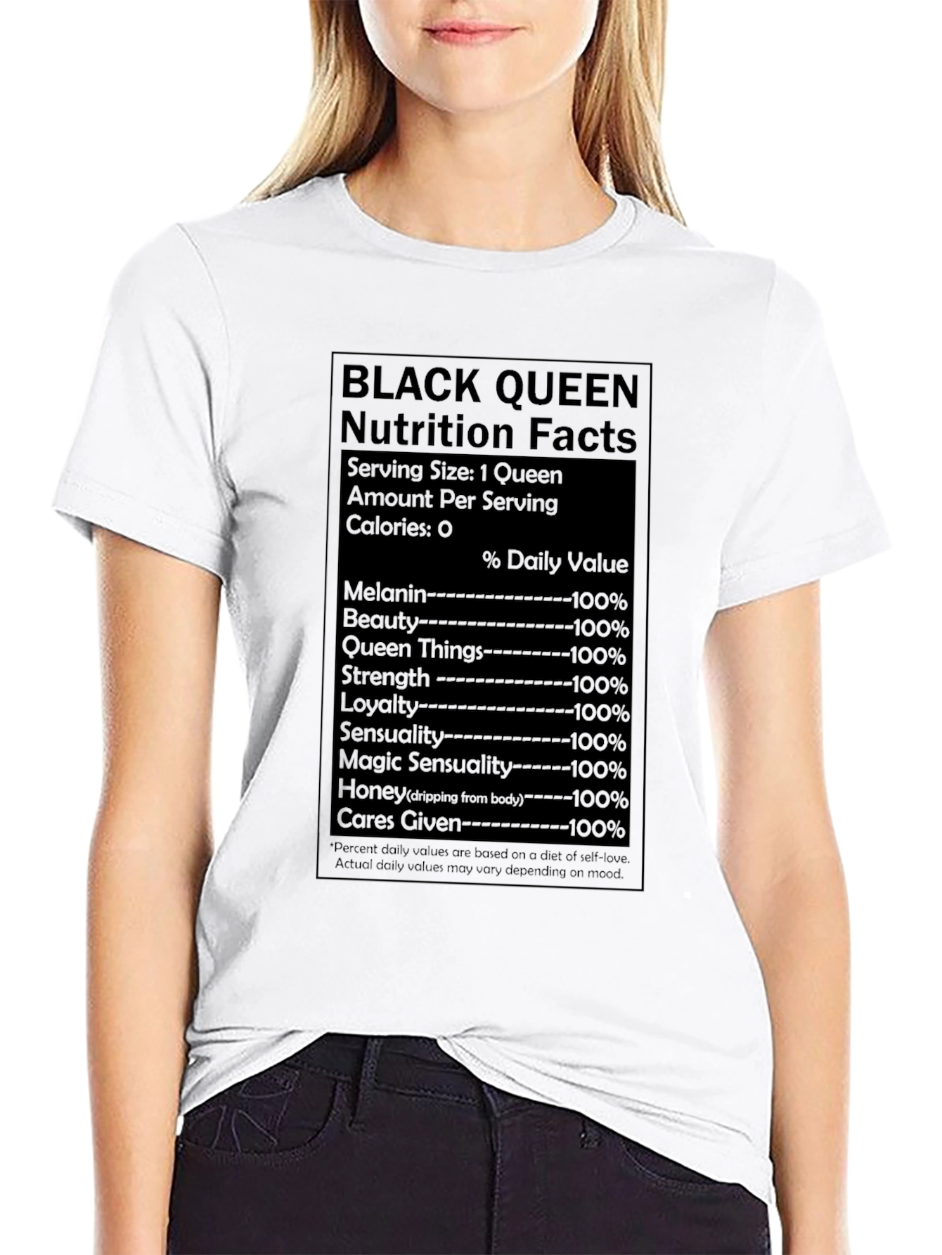 Black Queen Nutrition Facts T-Shirt